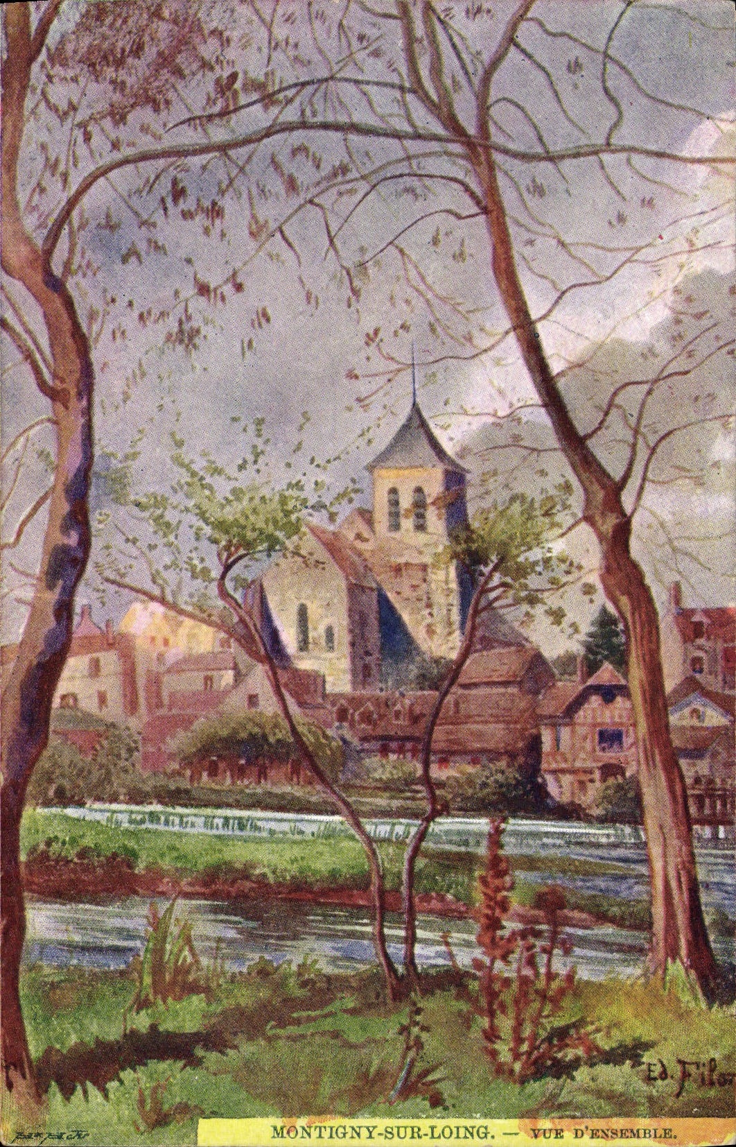 VINTAGE POSTCARD Montigny On Long Overall picture