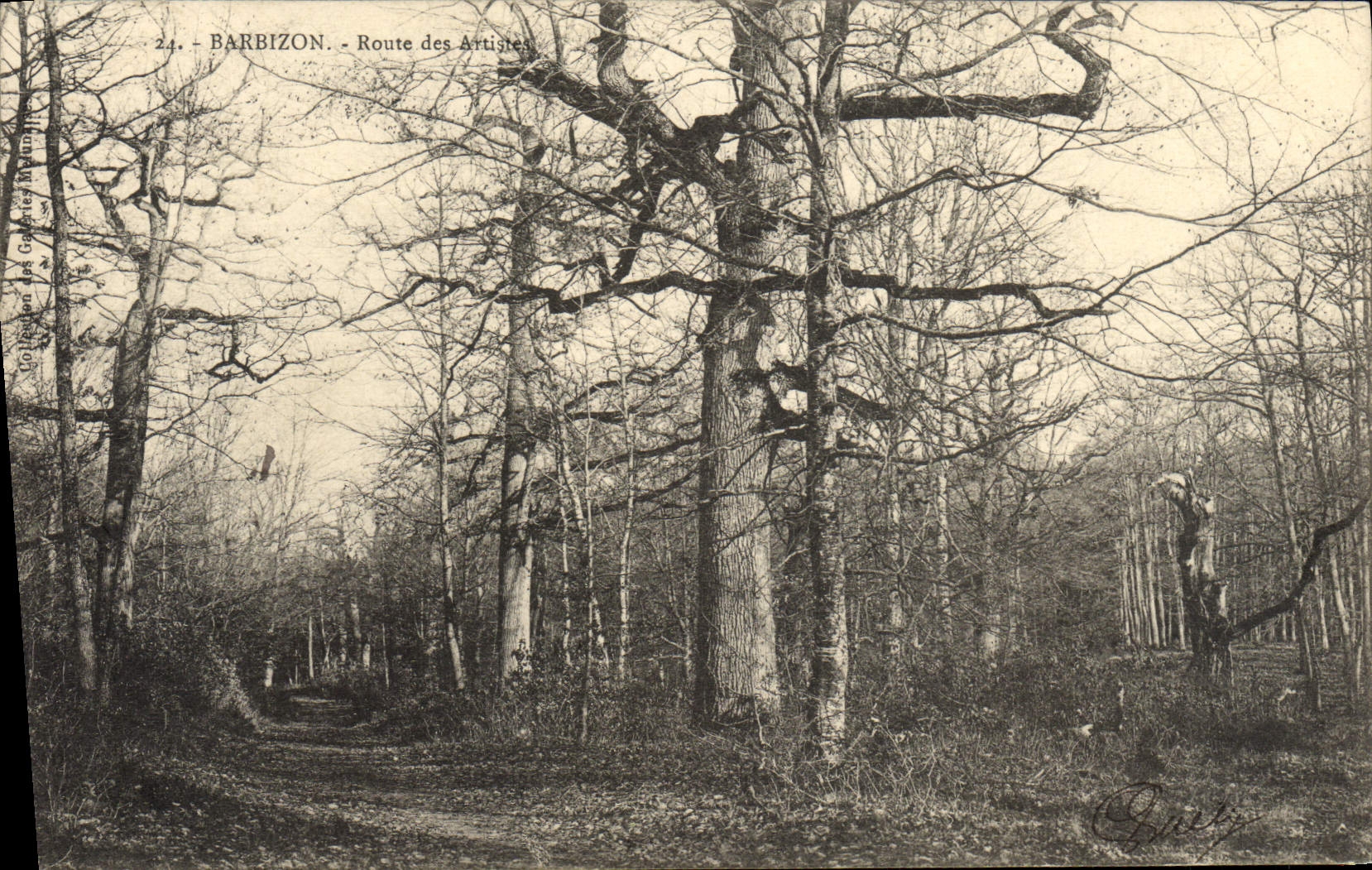 VINTAGE POSTCARD Barbizon Road Of the Artists