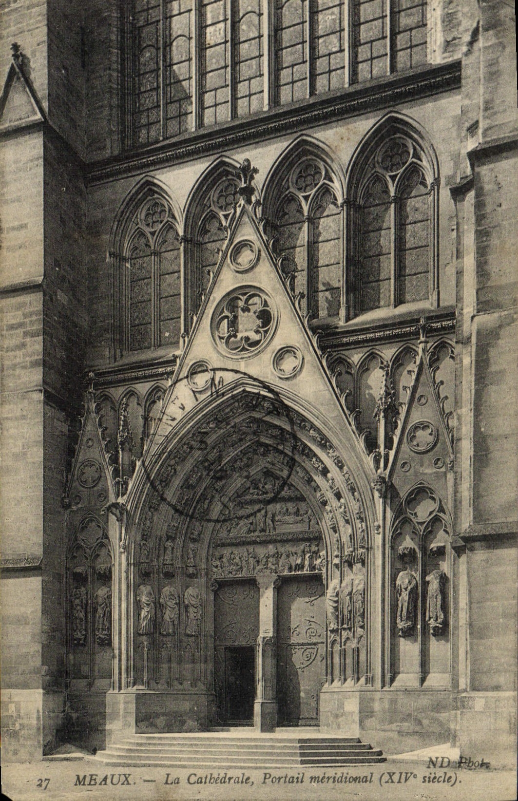 CPA Meaux La Cathedrale Portail meridional