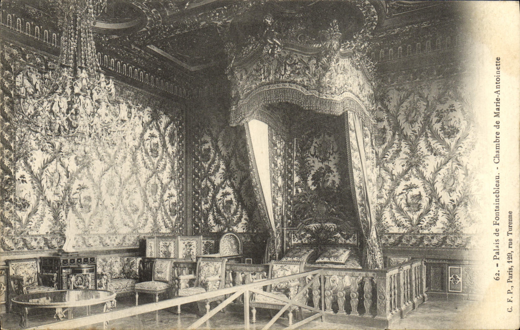 CPA Palais De Fontainebleau Chambre De Marie Antoinette