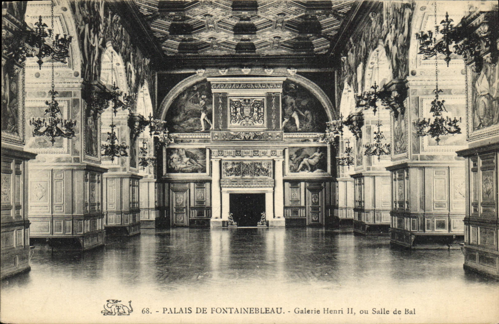 CPA Fontainebleau palais De Galerie Henri II ou salle de bal