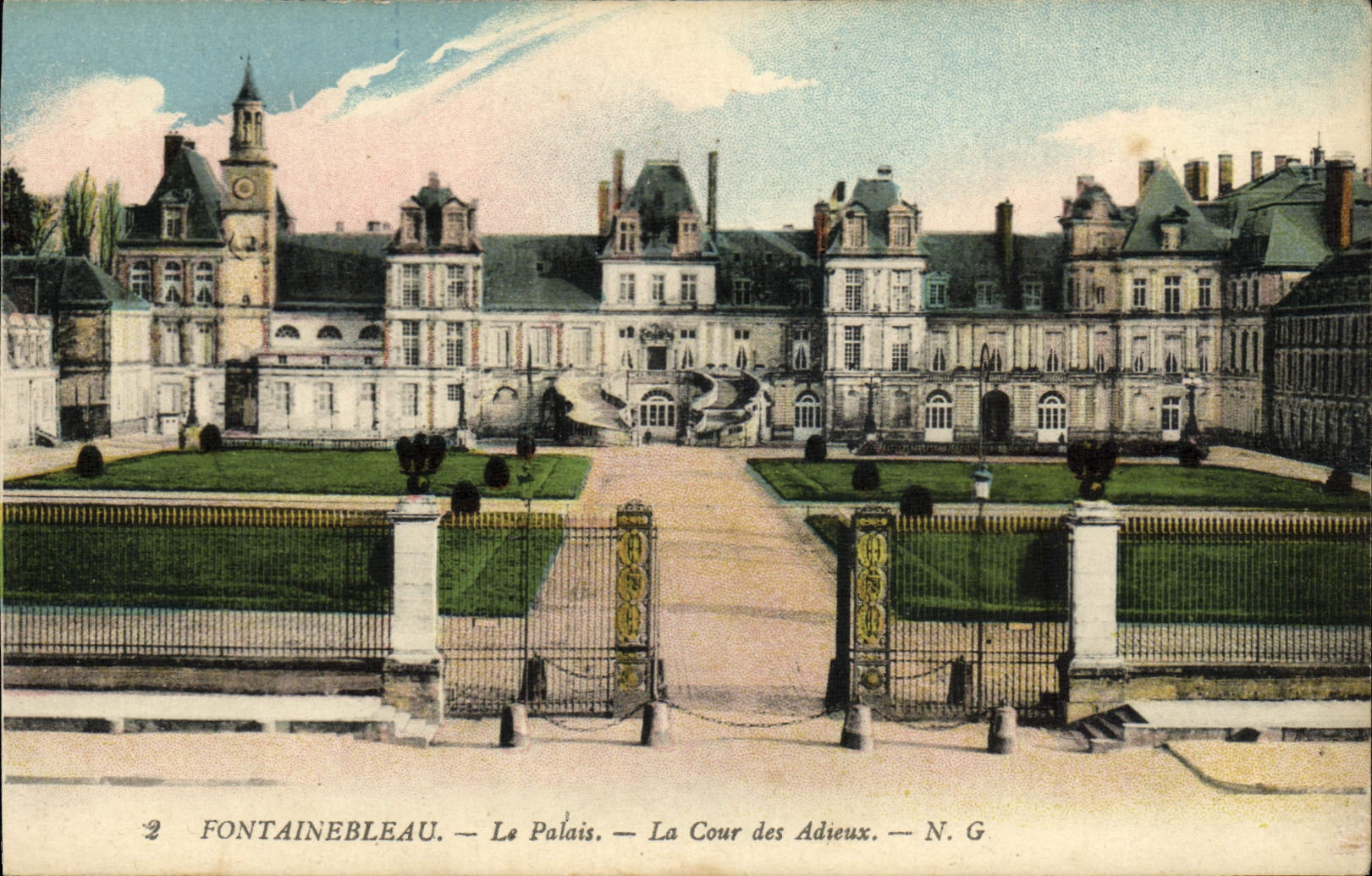 CPA Fontainebleau Le Palais La Cour des Adieux