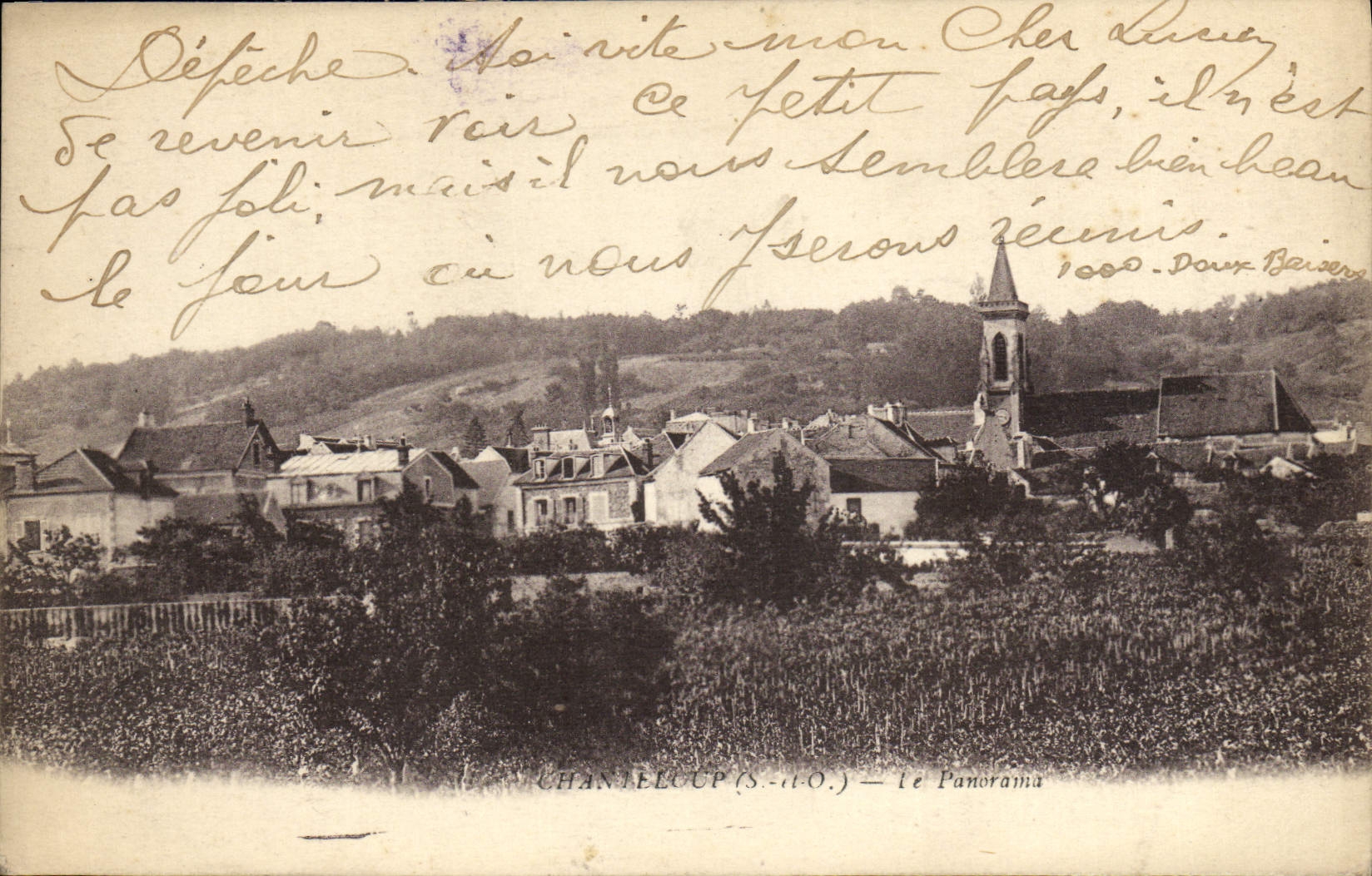 VINTAGE POSTCARD Chanteloup the panorama