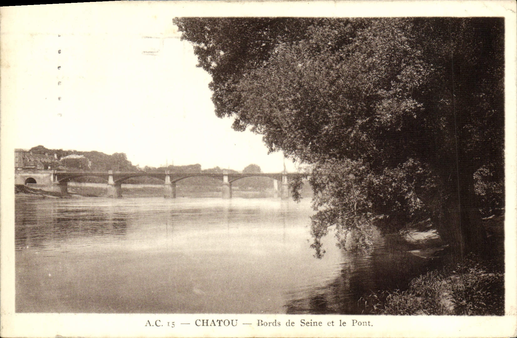 CPA Chatou Bords De Seine et le Pont