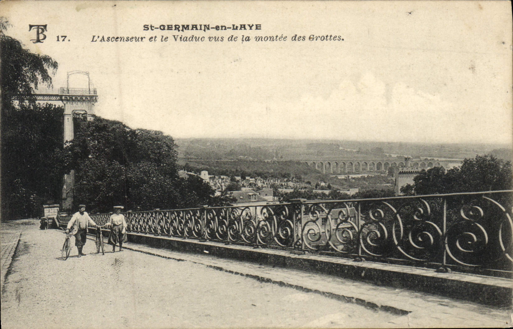 CPA St Germain en Laye L'Ascenseur et le Viaduc de la Montee des grottes