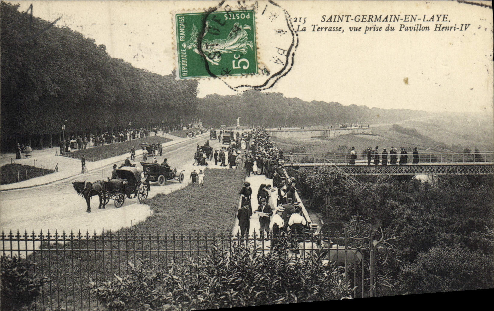 CPA St Germain en Laye La terrasse vue prise du Pavillon Henri IV