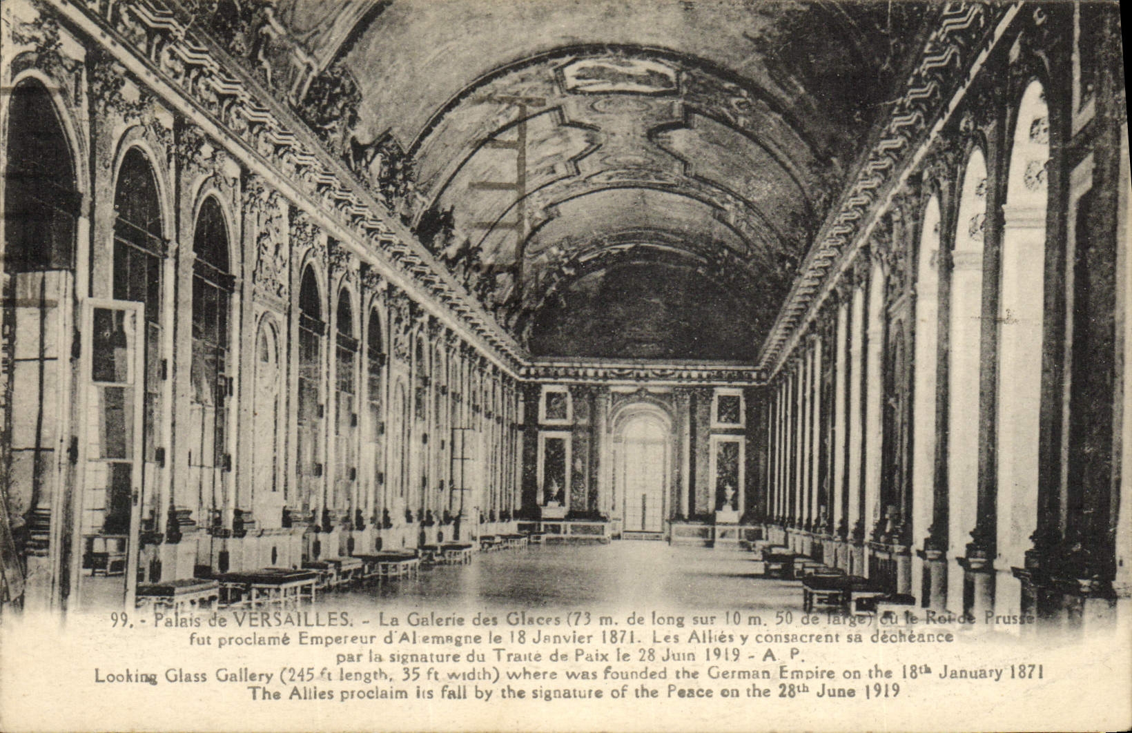 CPA Palais De Versailles la galerie des glaces