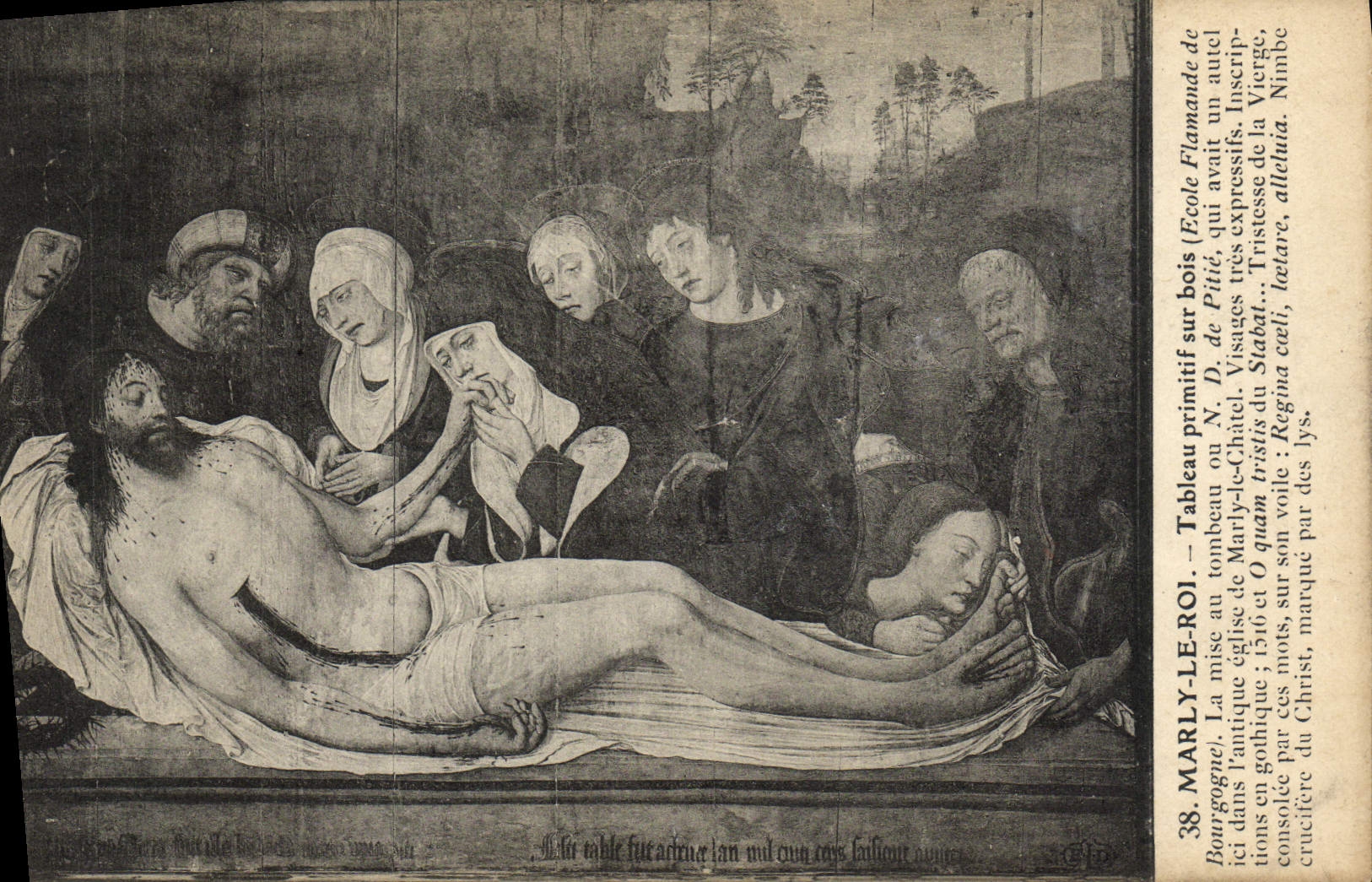 CPA Marly le Roi Tableau primitif sur bois La mise au tombeau