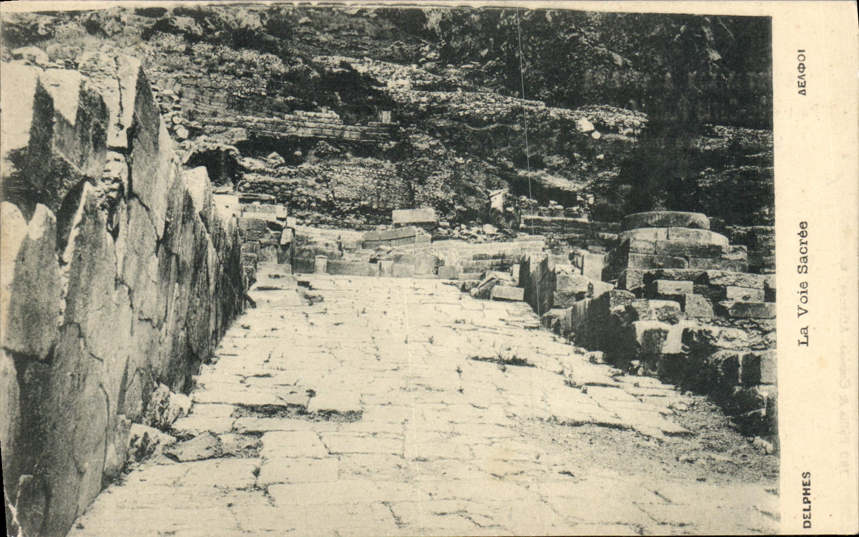 VINTAGE POSTCARD Delphes the Sacree Way