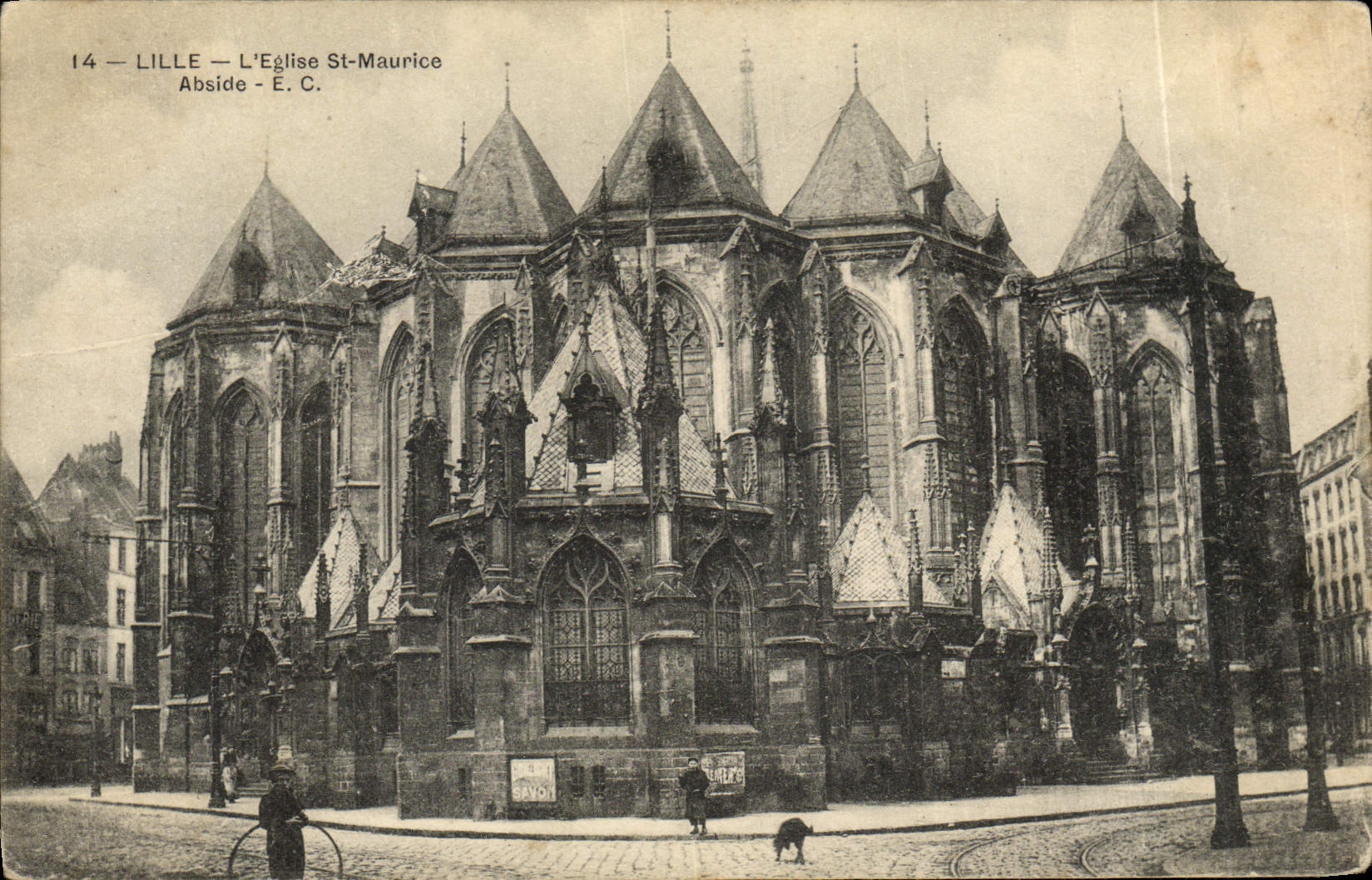 VINTAGE POSTCARD Lille the Church St Maurice Apse