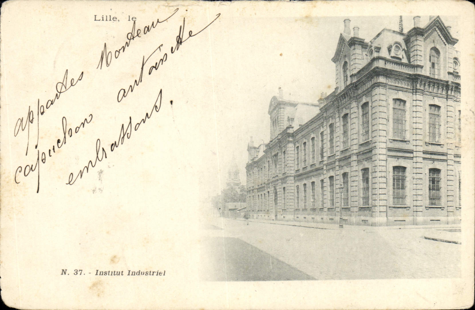 VINTAGE POSTCARD Lille Industrial Institute
