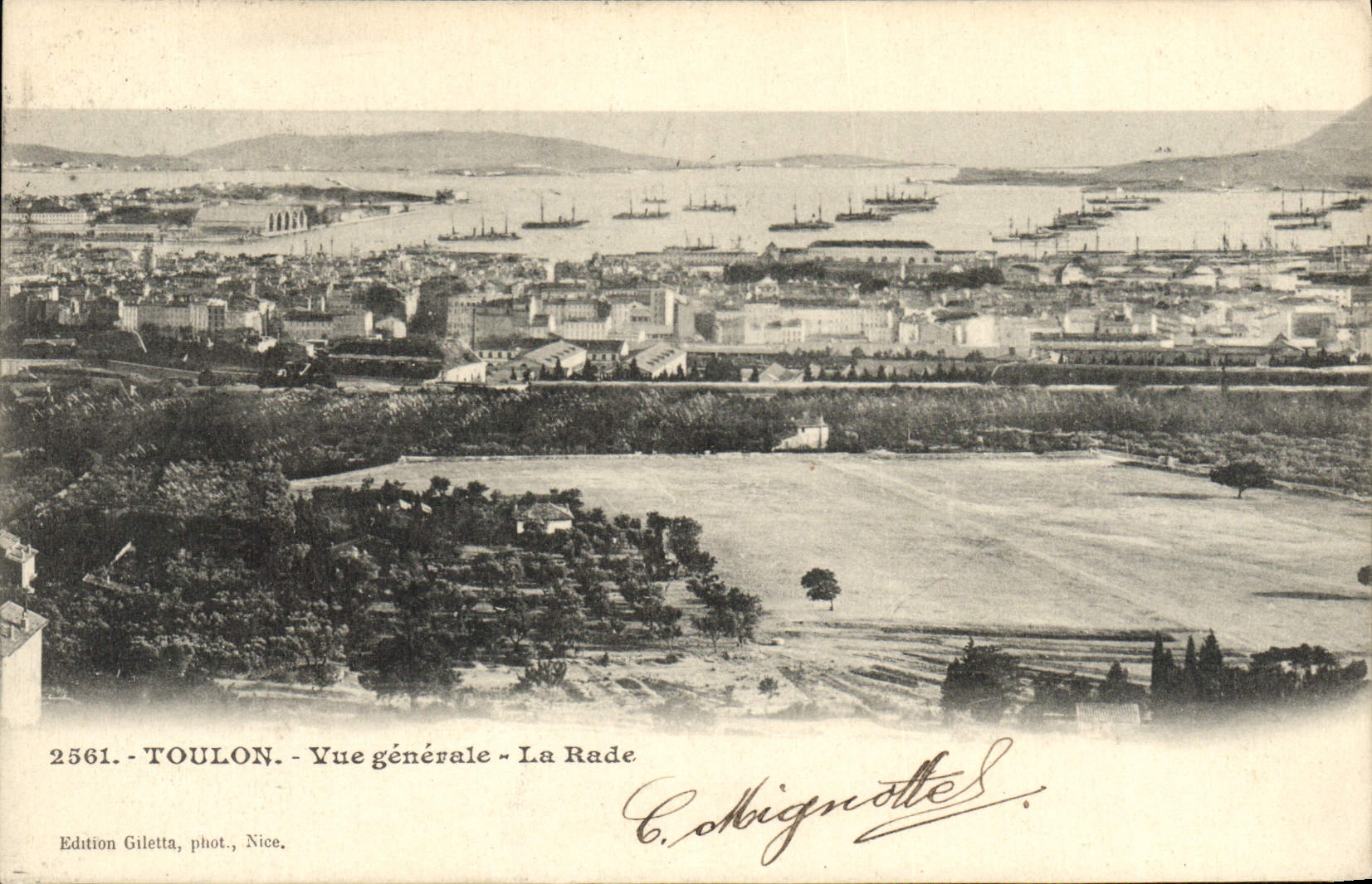 CPA Toulon Vue Generale La Rade