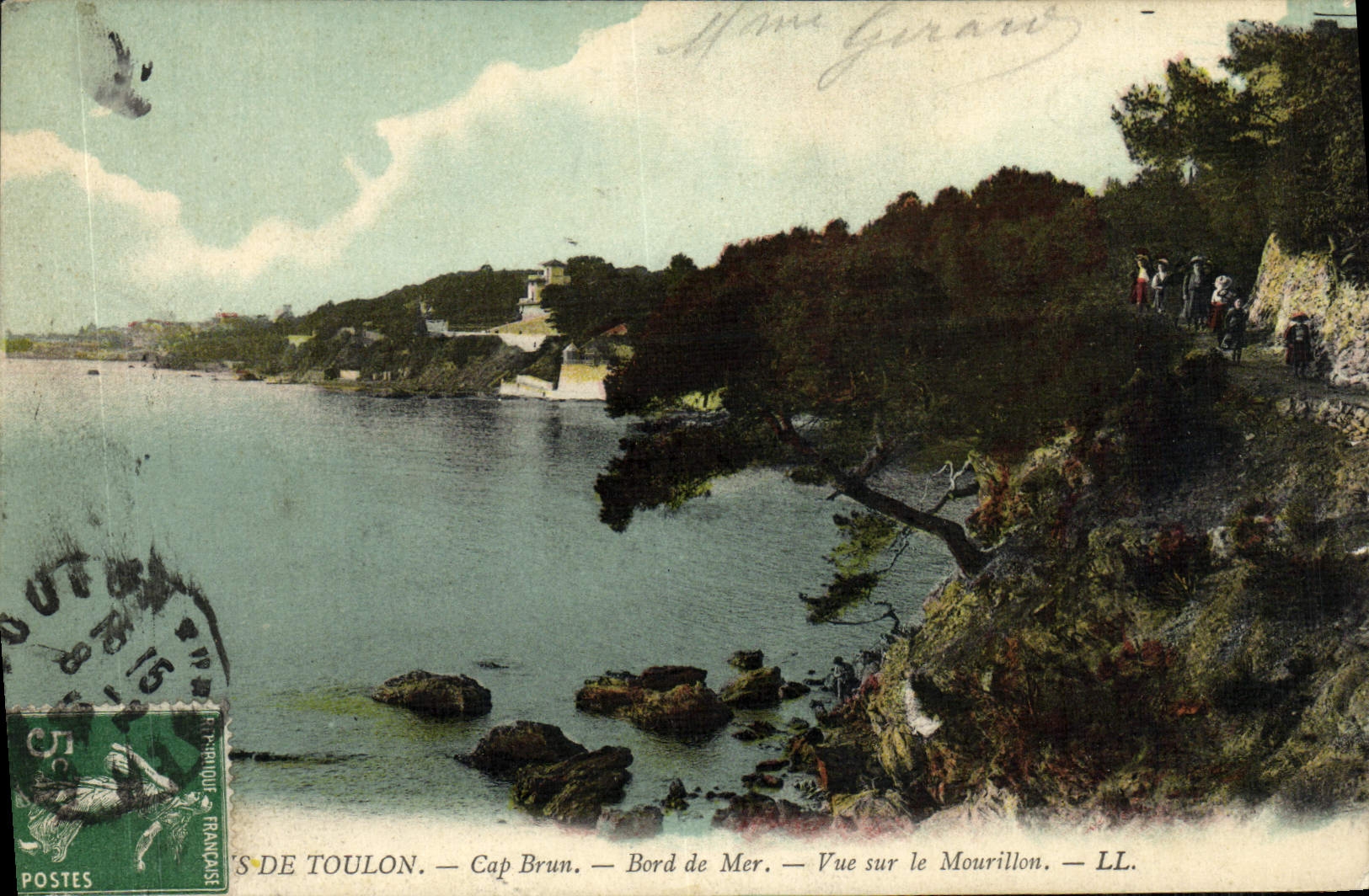 CPA Toulon Cap Brun Bord de Mer Vue sur le Mourillon