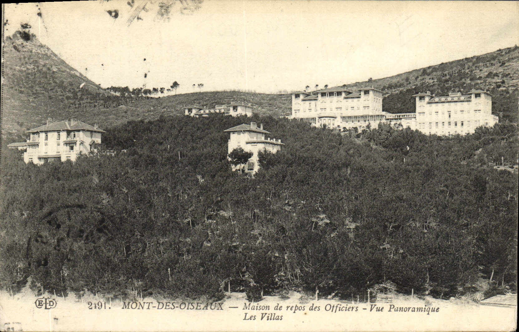 VINTAGE POSTCARD Mount Of the Birds Convalescent home Of the officers Panoramic View villas