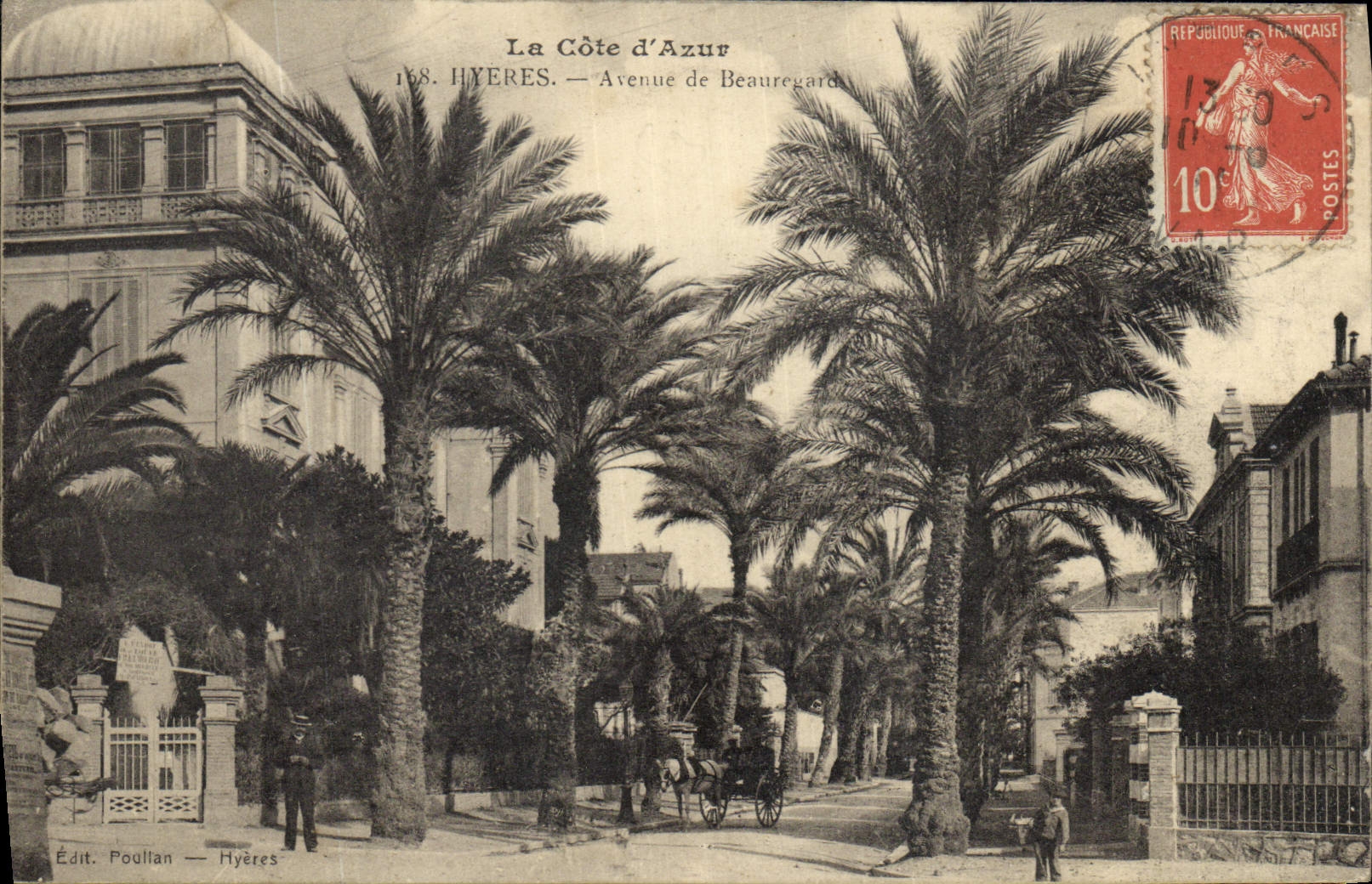 Avenida de Hyeres de la POSTAL de la VENDIMIA de Beauregard
