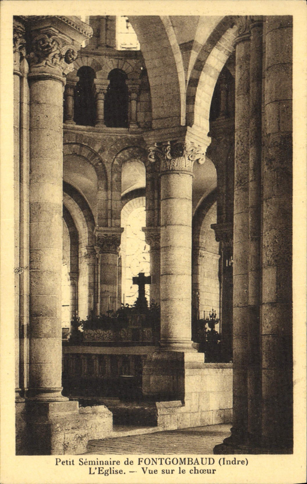 POSTAL Small Seminar De Fontgombaud de la VENDIMIA la iglesia vista en el estribillo