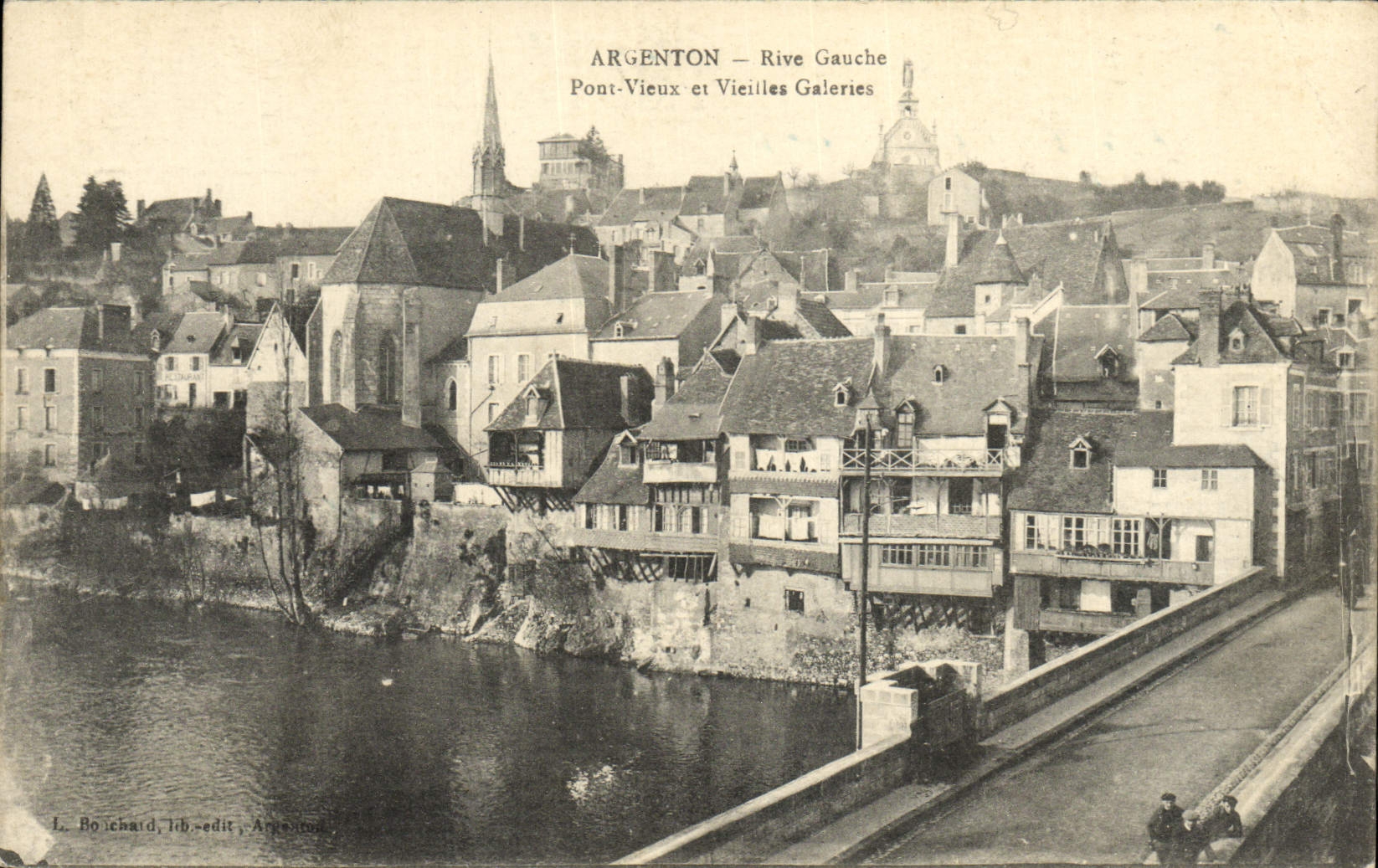 CPA Argenton Rive Gauche Pout Vieux Et Vieilles Galeries