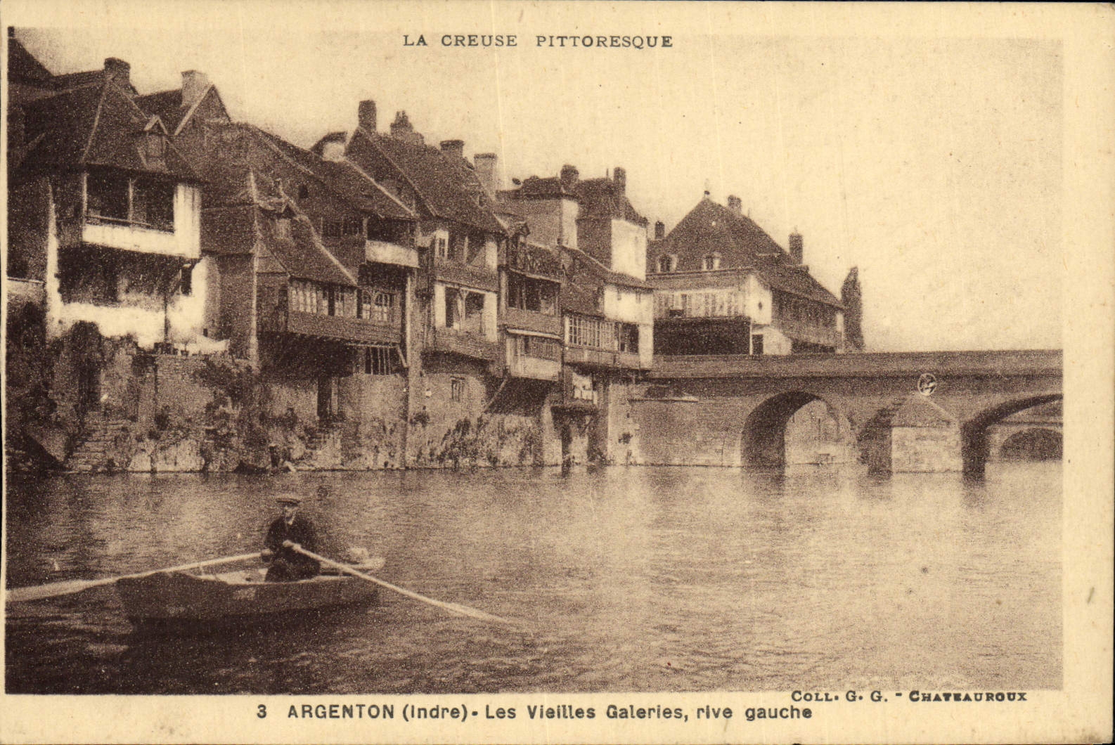 CPA La Creuse Pittoresque Argenton Les Vieilles Galeries Rive Gauche