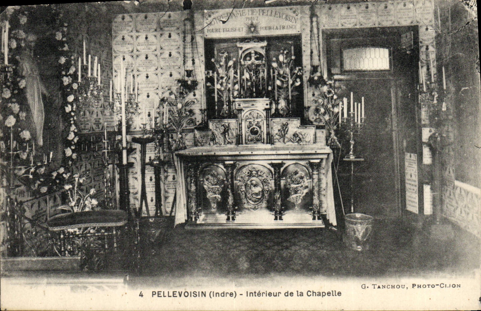 POSTAL Pellevoisin interior de la VENDIMIA de la cámara acorazada