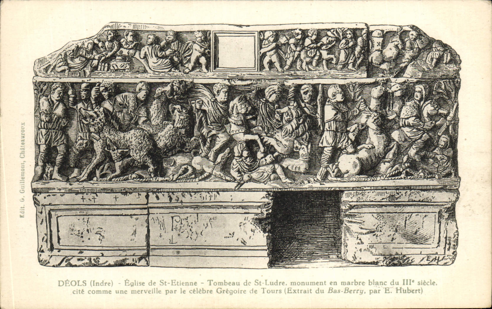 CPA Deols Eglise De St Etienne Tombeau De St Ludre