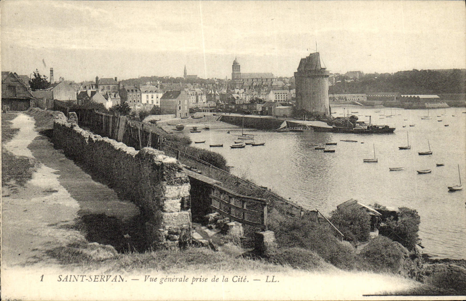 VINTAGE POSTCARD Holy Servan View Taken Of the ISCED