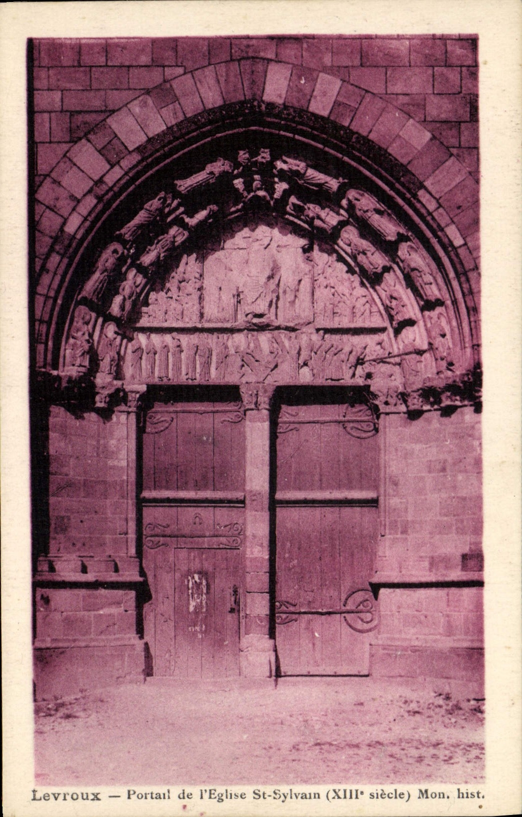 CPA Levroux Portail De L'Eglise St Sylvain