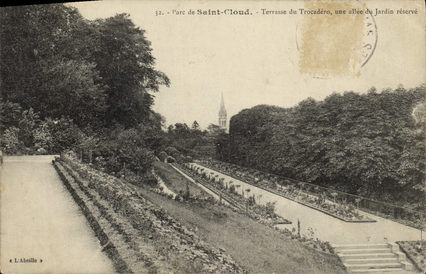 CPA Parc De Saint Cloud Terrasse Du Trocadero Une Allee Du Jardin reserve