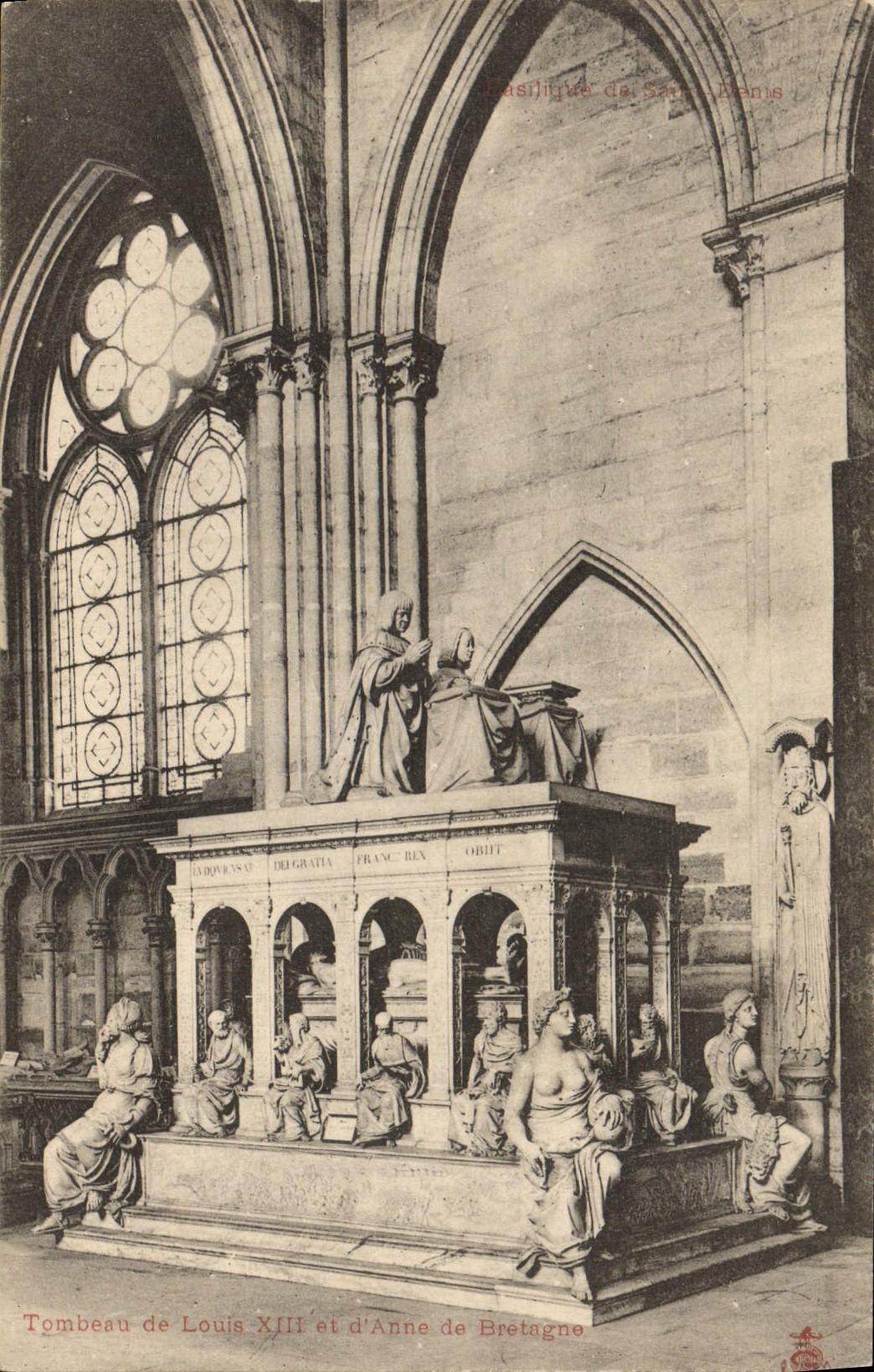 VINTAGE POSTCARD Tomb Of Louis XIII And Year Of Brittany Denis Saint