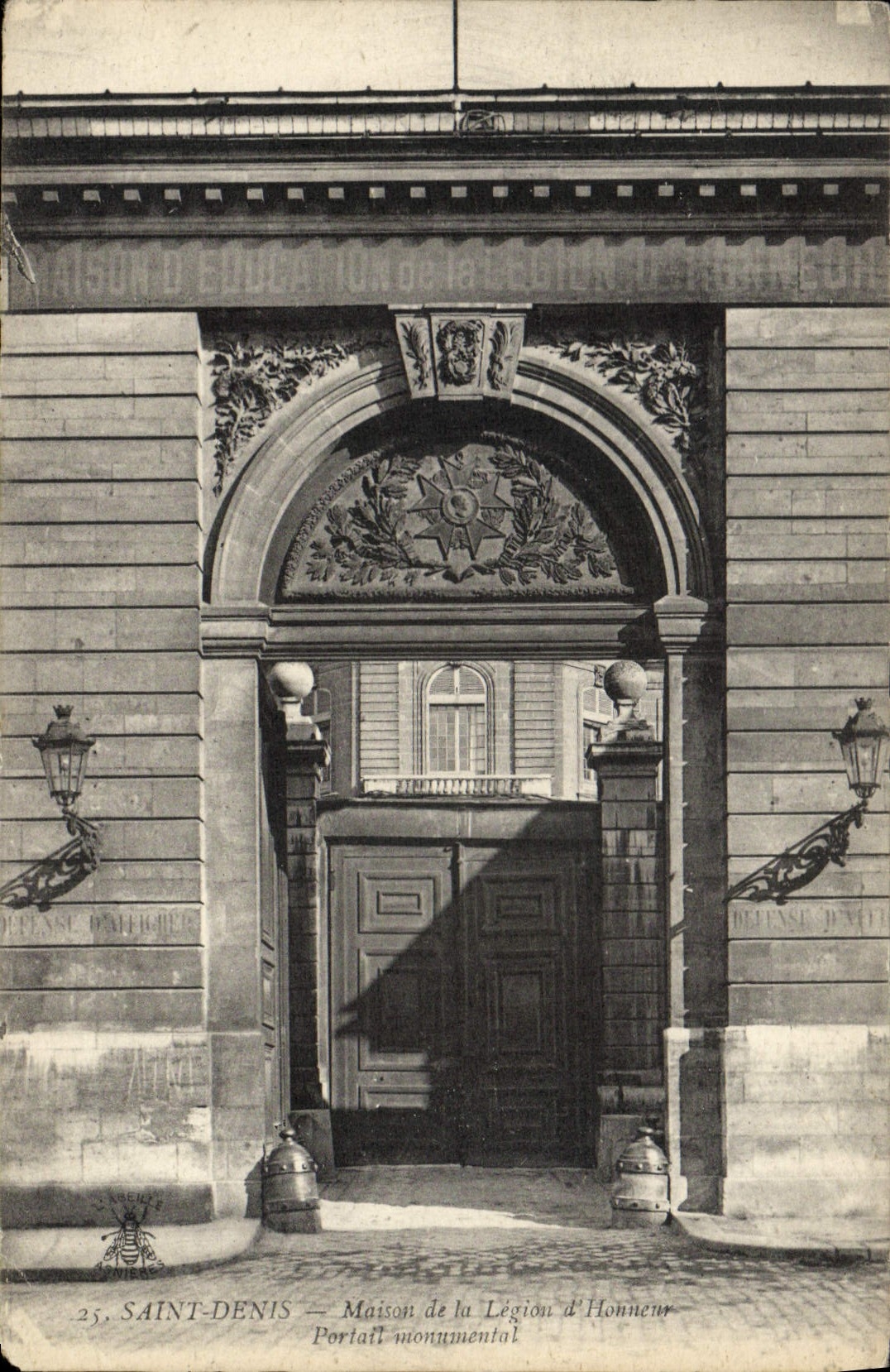 VINTAGE POSTCARD Holy Denis House Of the Legion of honor monumental Gate