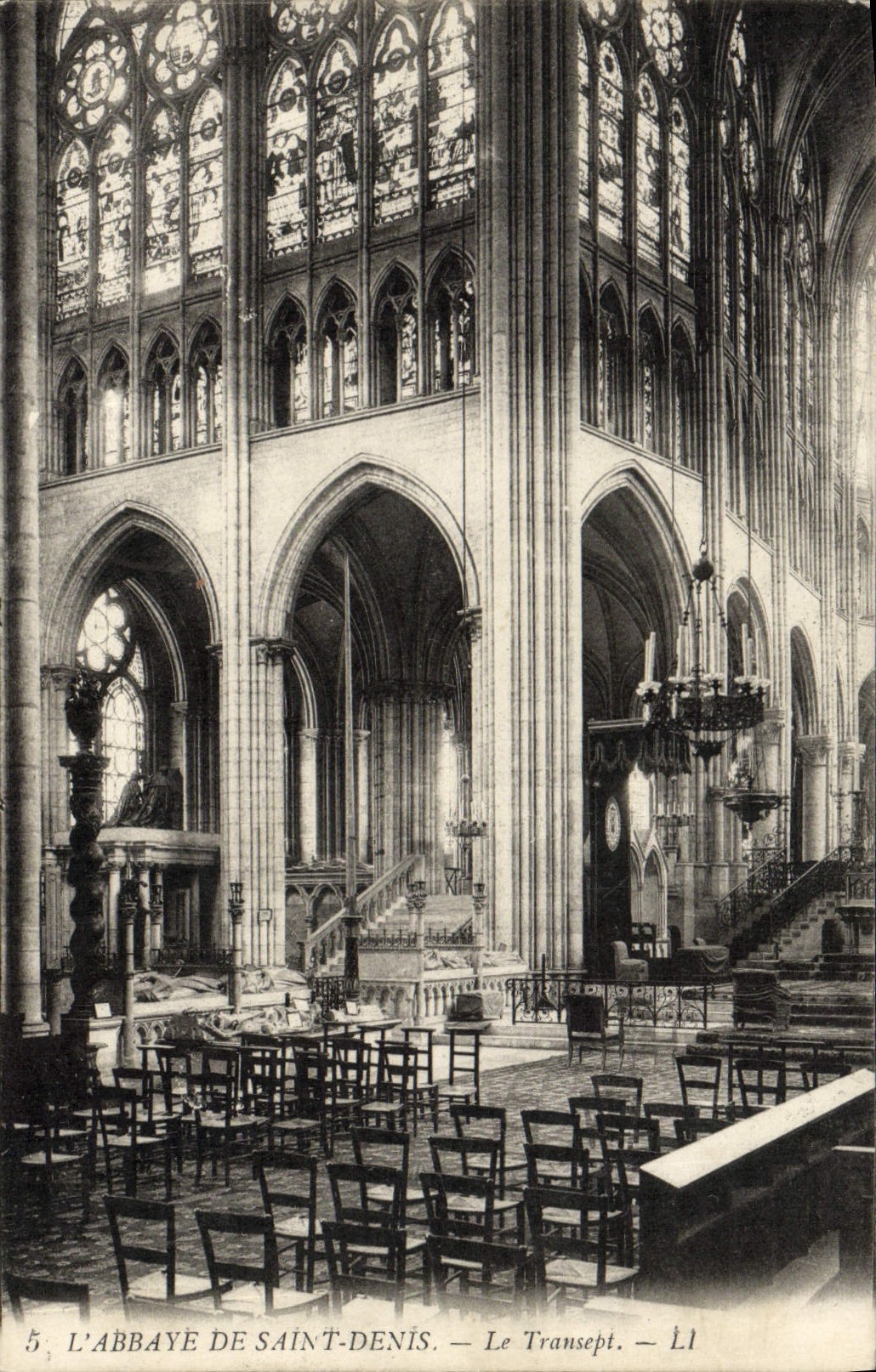 VINTAGE POSTCARD the Abbey Of Denis Saint the Transept