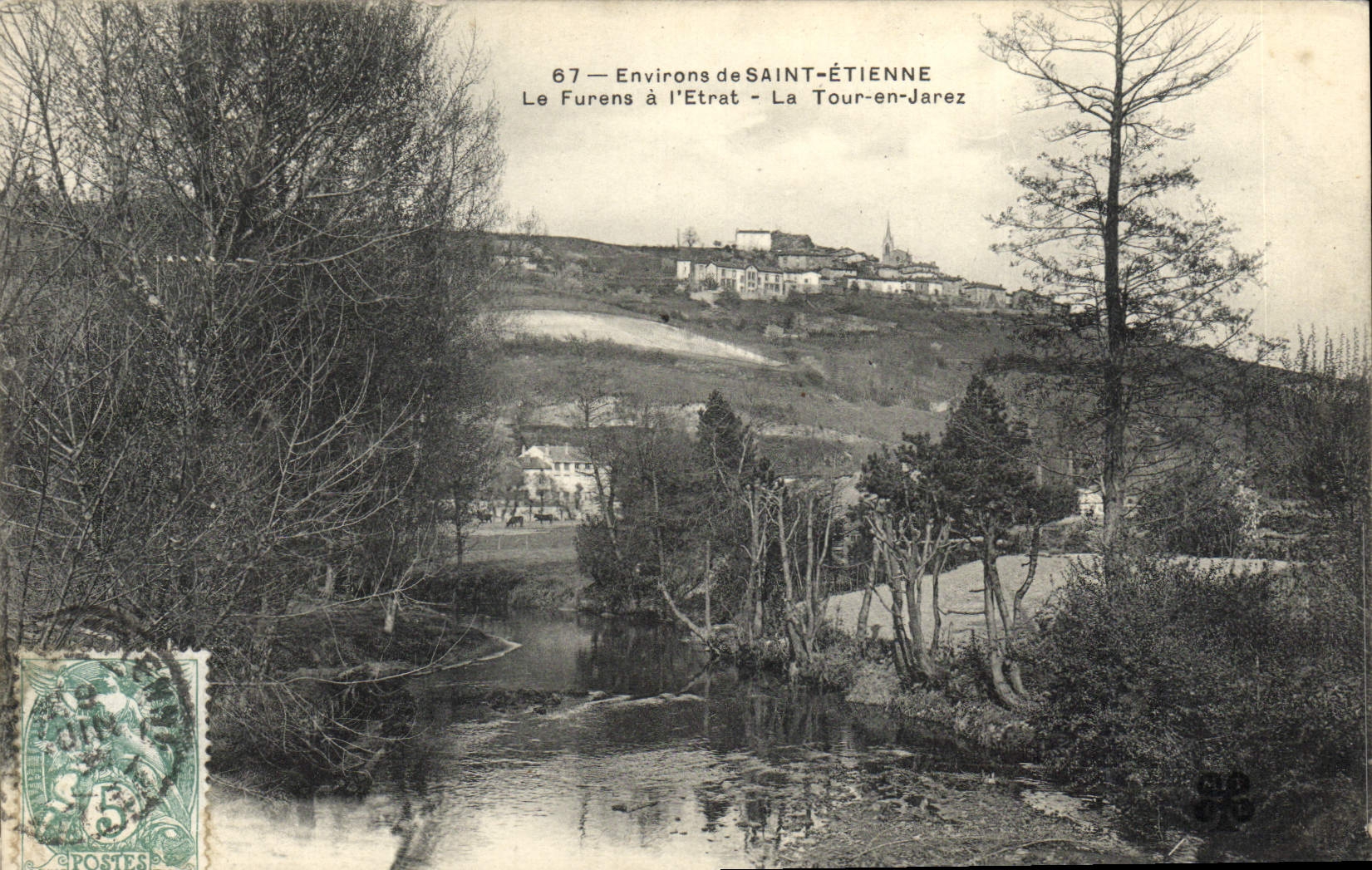 CPA Environs De Saint Etienne Le Furens A l'Etrat La Tour en Jarez