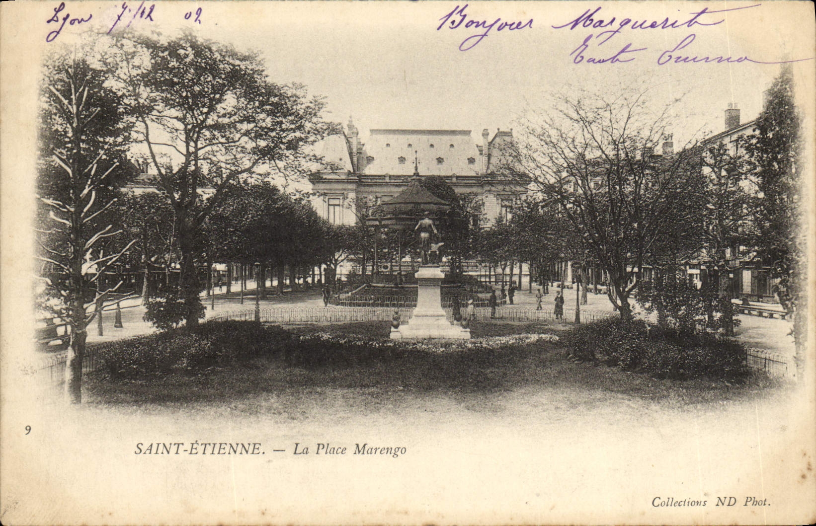 VINTAGE POSTCARD Holy Etienne the Place Marengo