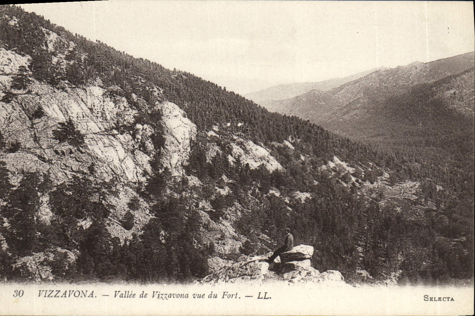 VINTAGE POSTCARD Vizzavona Valley De Vizzavona Seen Of the Fort