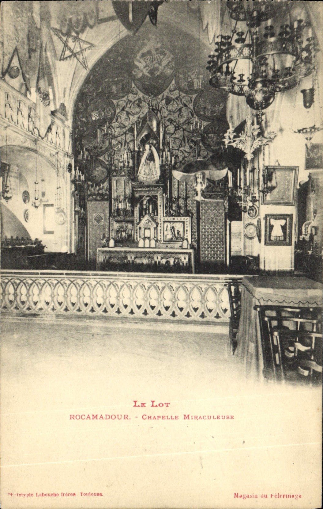 CPA Le Lot Rocamadour Chapelle miraculeuse