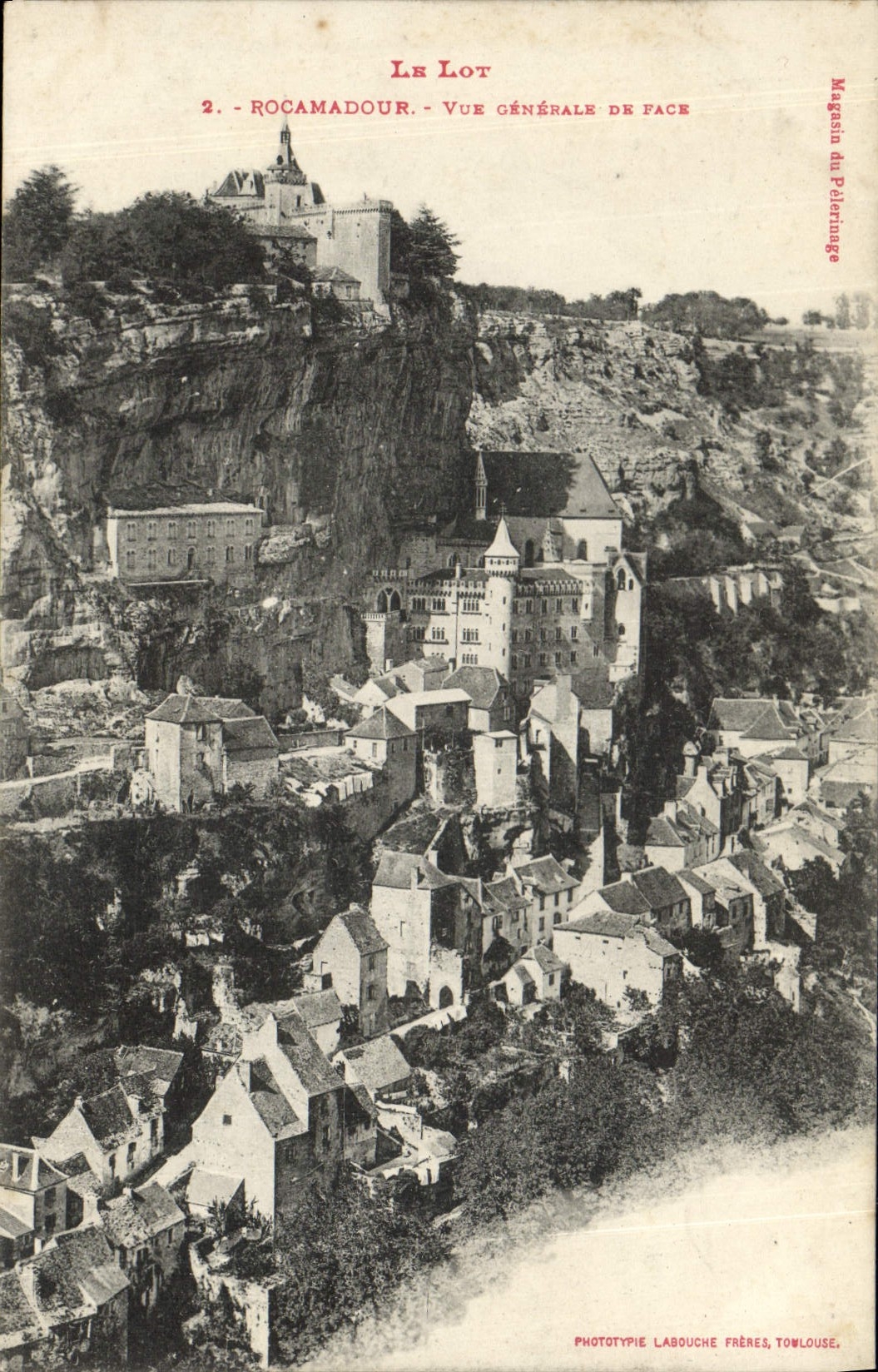 CPA Le Lot Rocamadour Vue Generale De Face