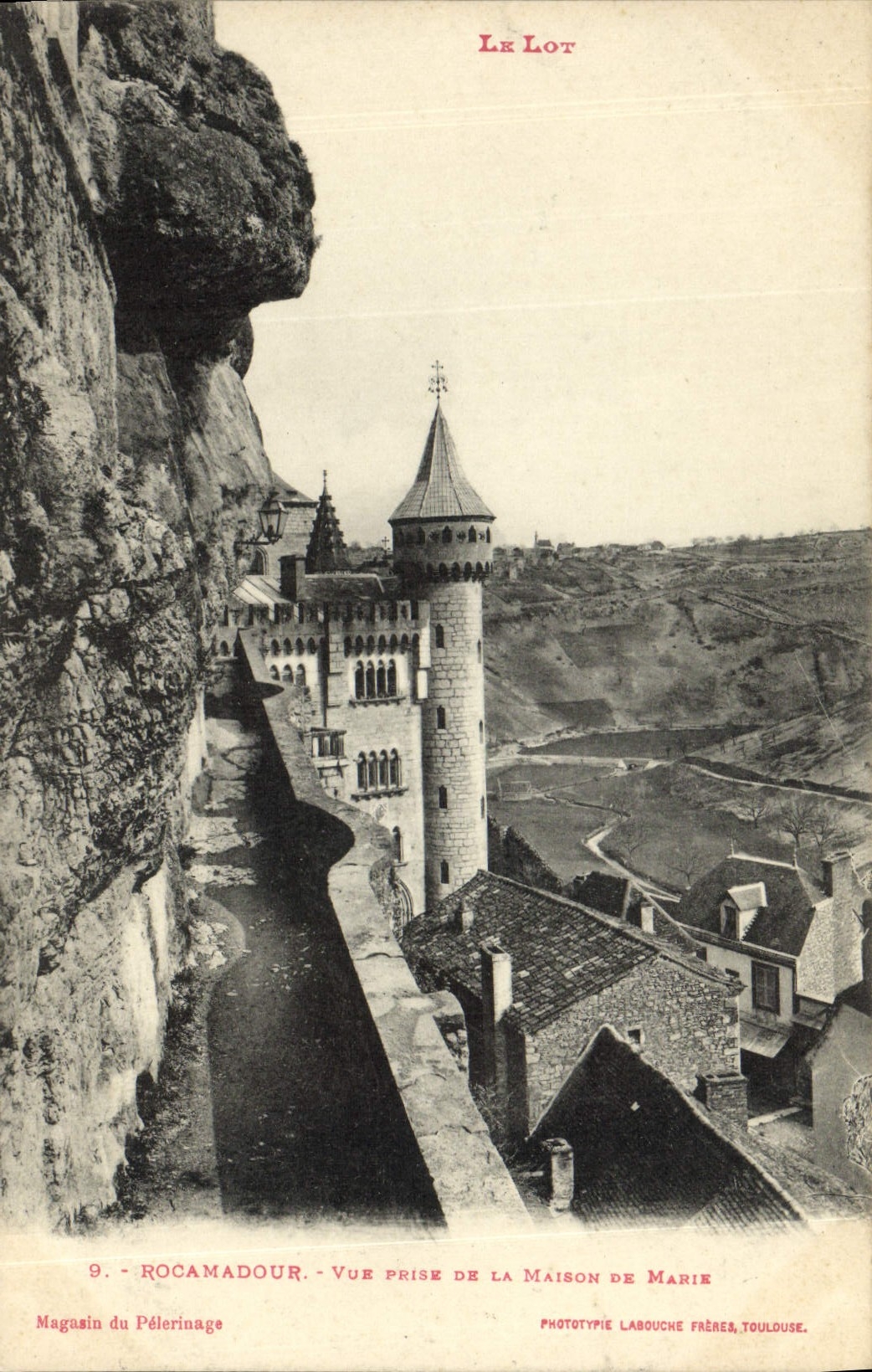 CPA Le Lot Rocamadour Vue Prise De La Maison De Marie