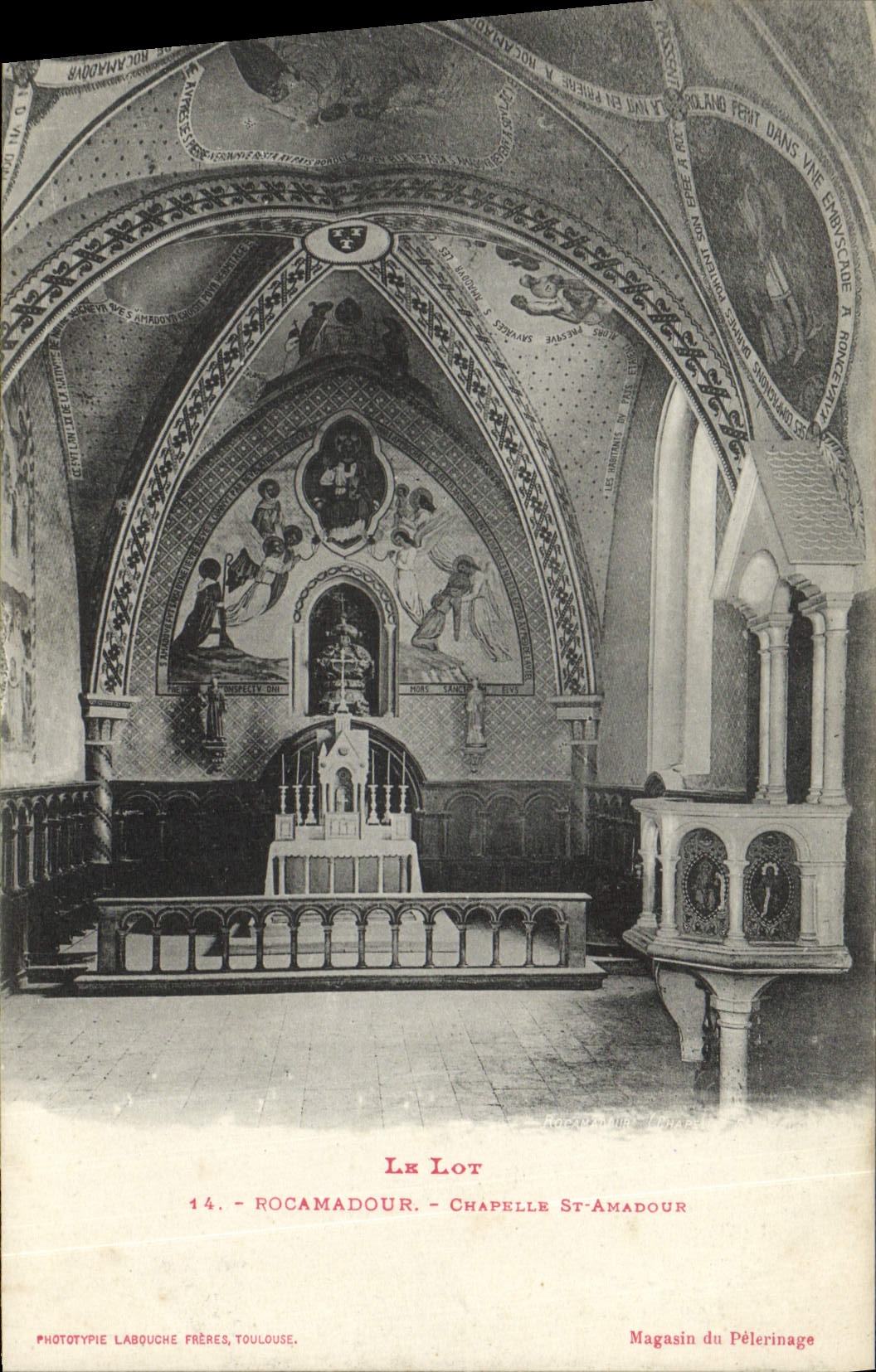 CPA Le Lot Rocamadour Chapelle St Amadour