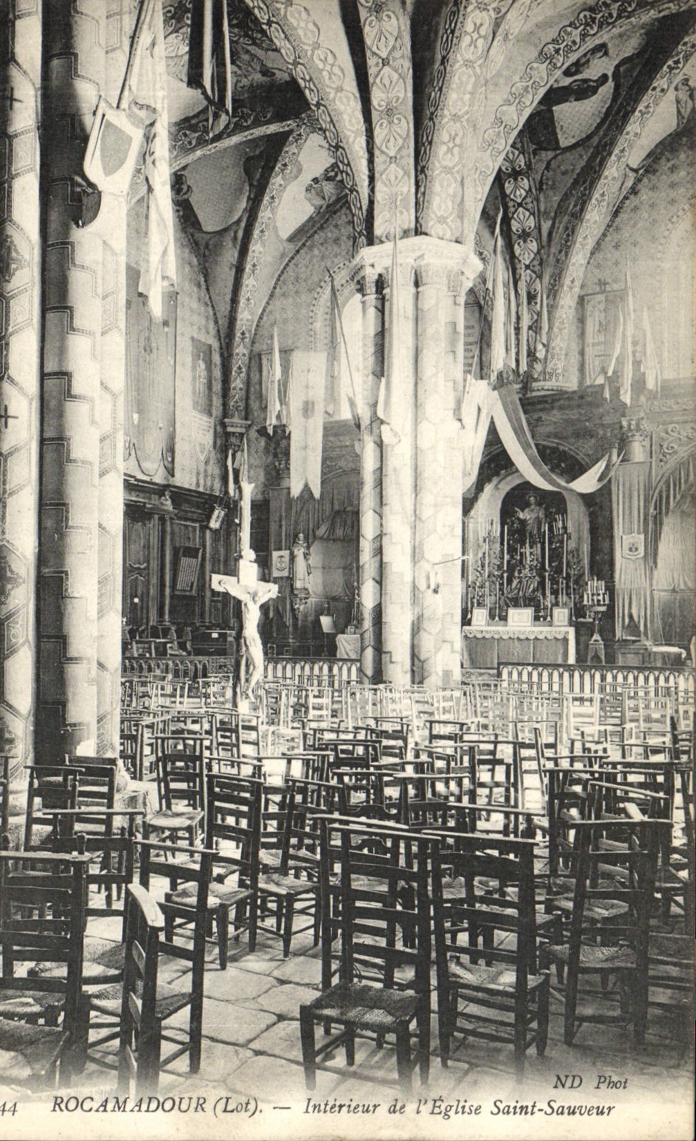 CPA Rocamadour Interieur De l'Eglise Saint Sauveur