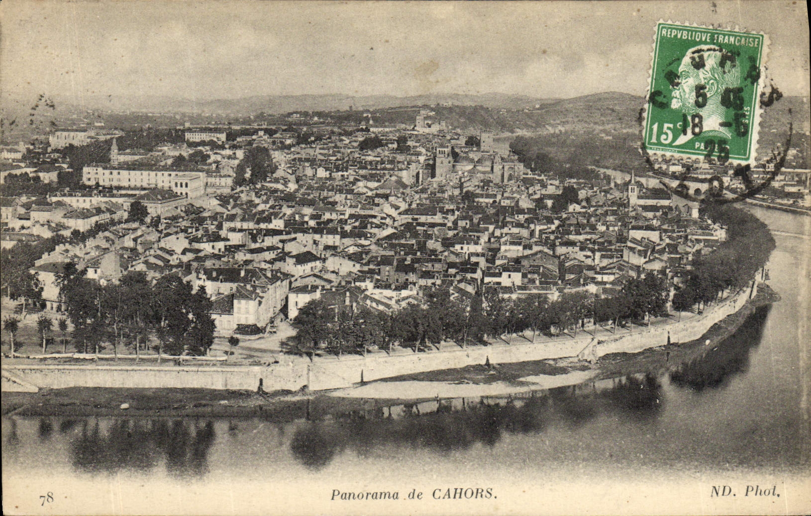 Panorama de la POSTAL de la VENDIMIA de Cahors