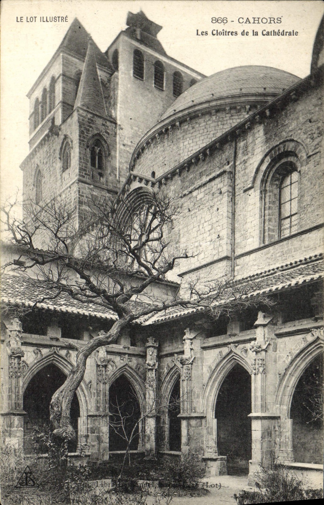 VINTAGE POSTCARD the Batch Illustrates Cahors the Cloisters Of the Cathedral