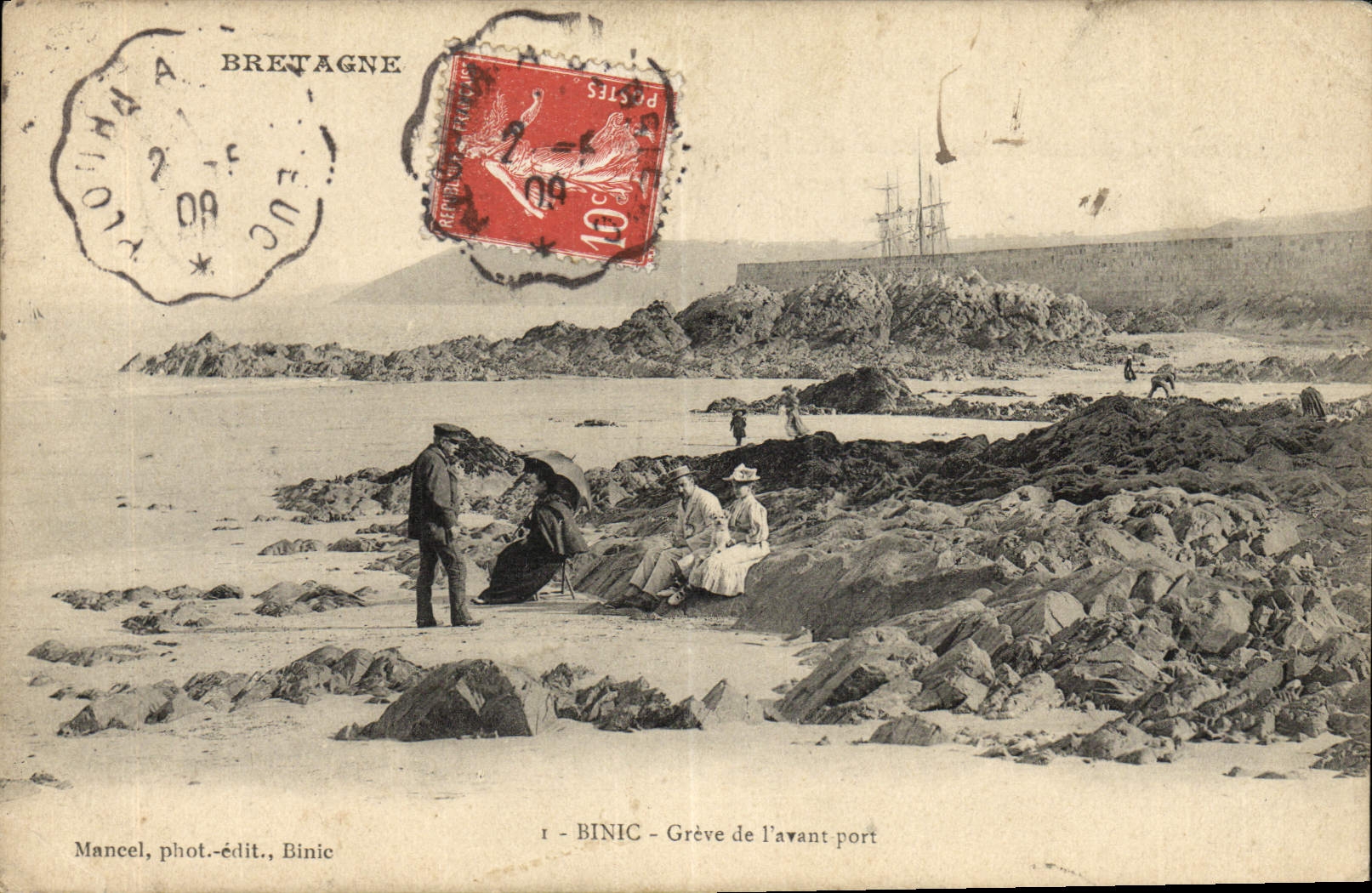 Cargas de Binic de la POSTAL de la VENDIMIA antes del puerto