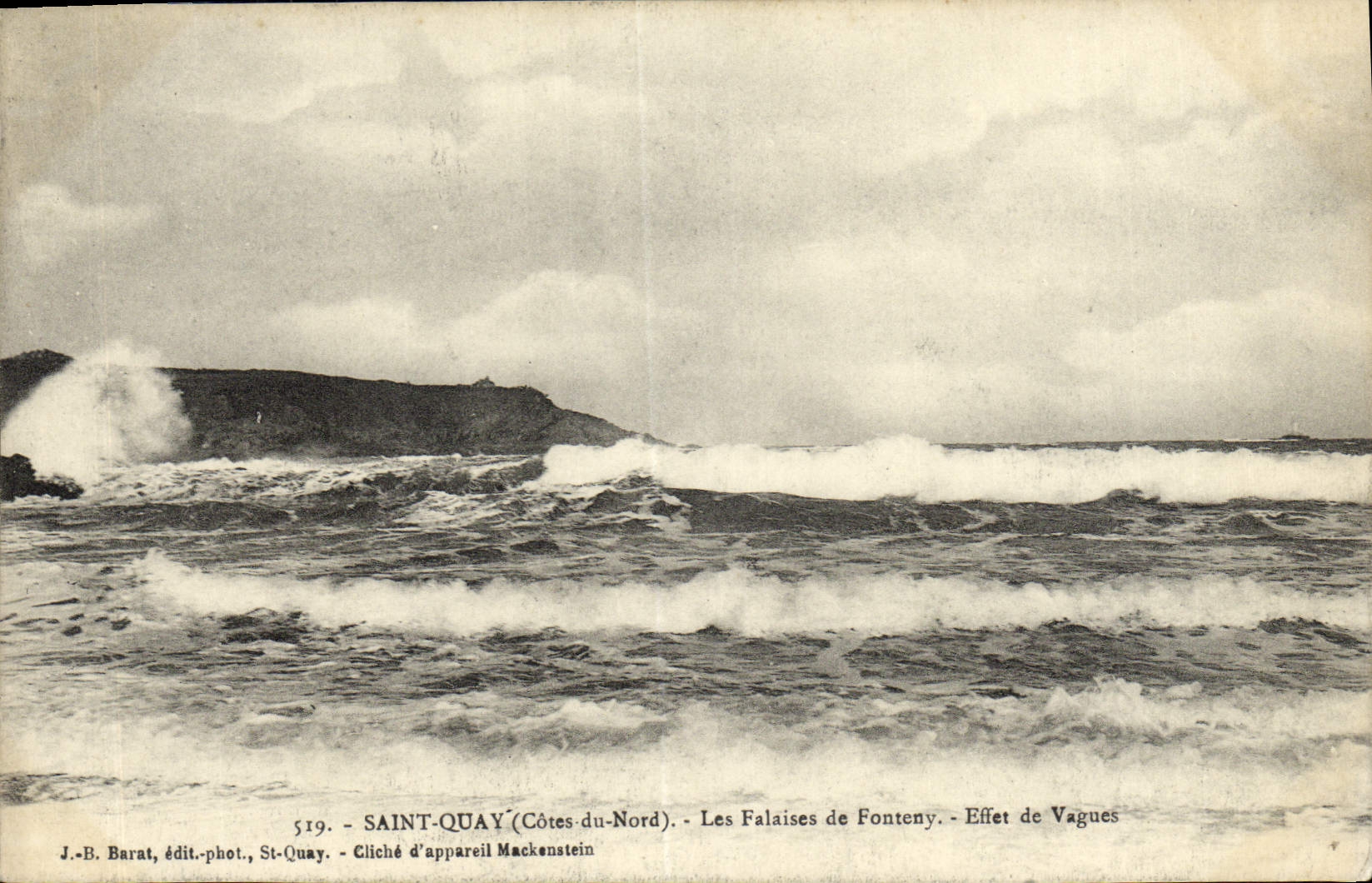 CPA Saint Quay Les Falaises De Fonteny Effet de vagues
