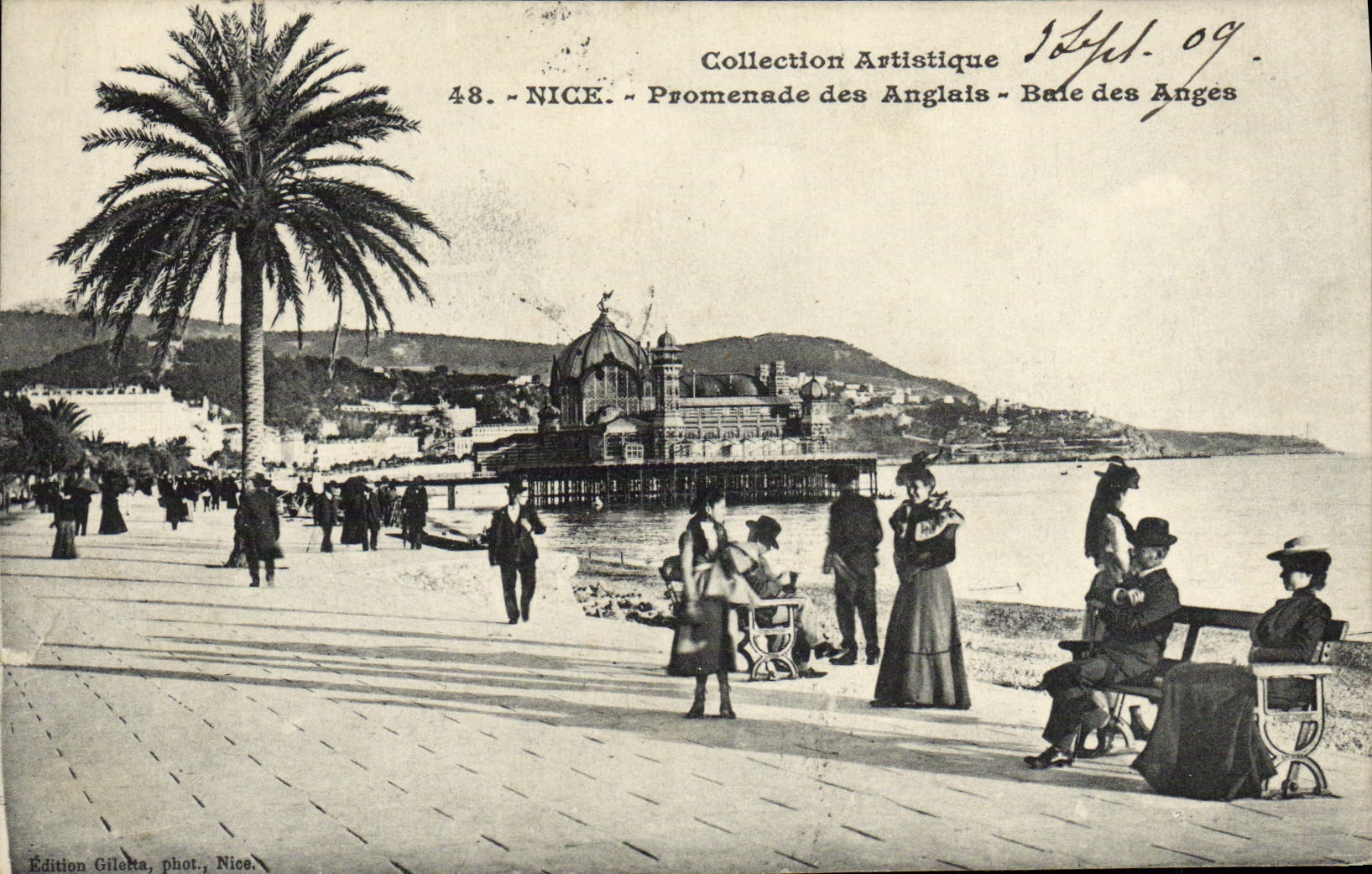 VINTAGE POSTCARD Nice Walk Of the English Bay Of the Angels