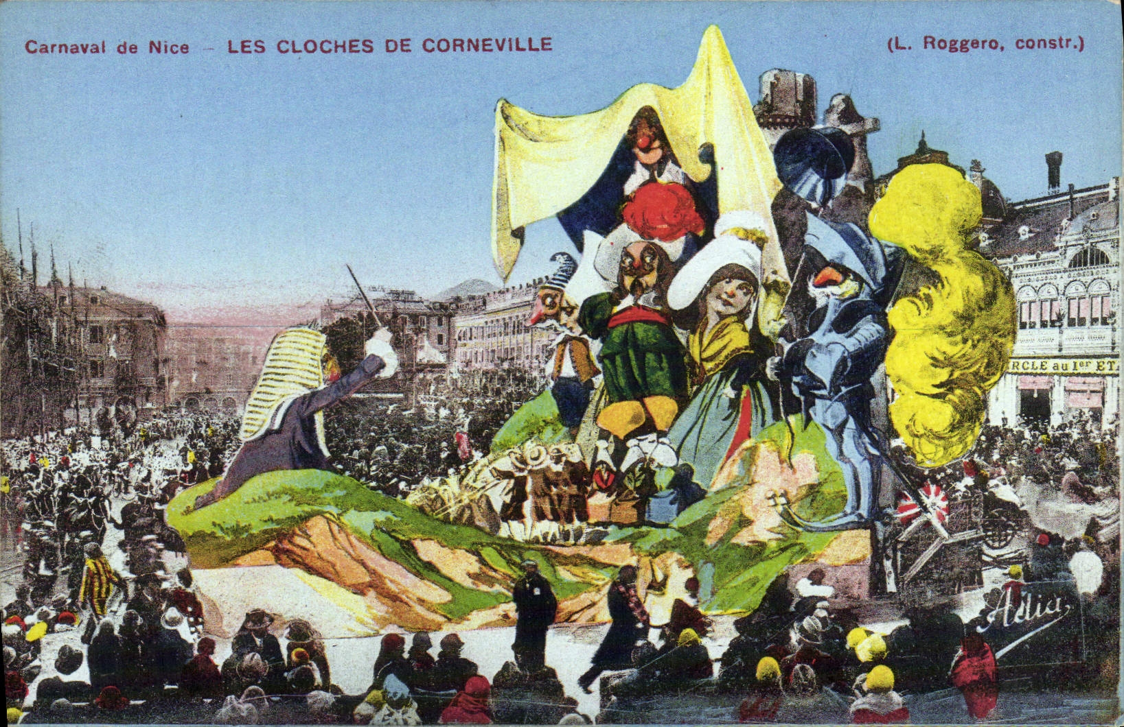 POSTAL de la VENDIMIA Niza las campanas De Corneville