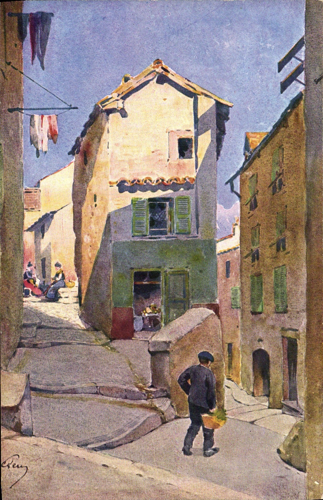 CPA Une Vieille Rue A Menton