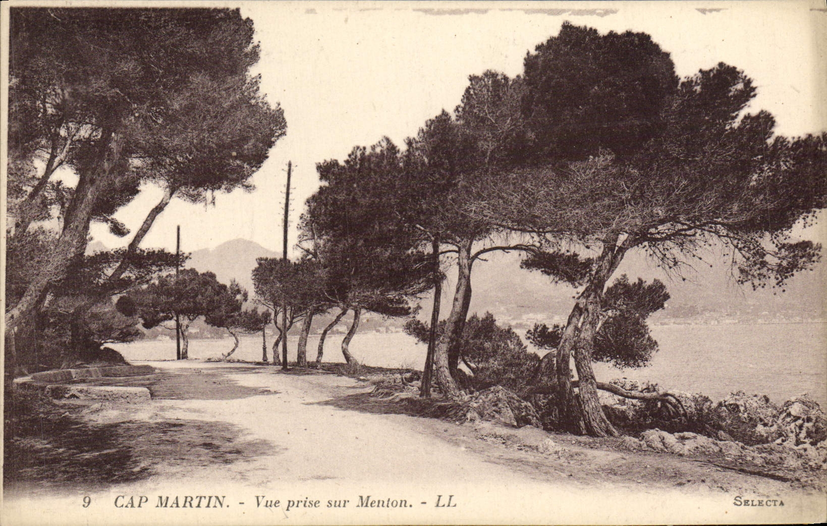 CPA Cap Martin Vue Prise Sur Menton