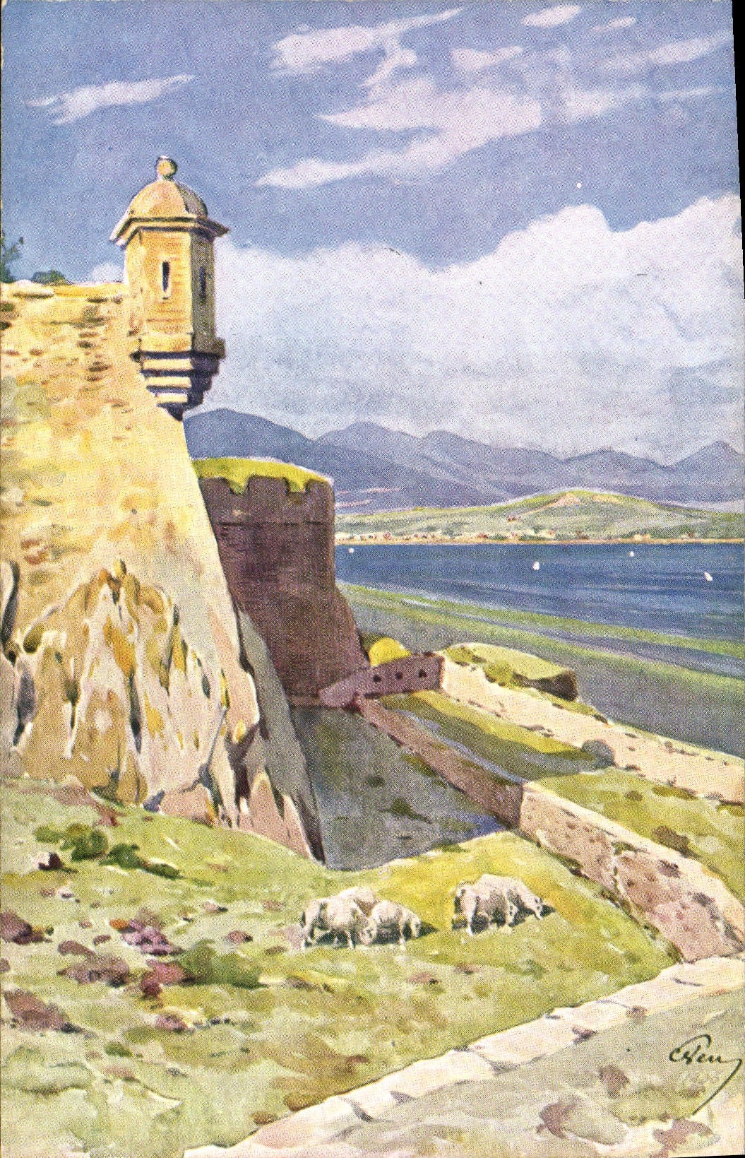 VINTAGE POSTCARD St Tropez the Citadel