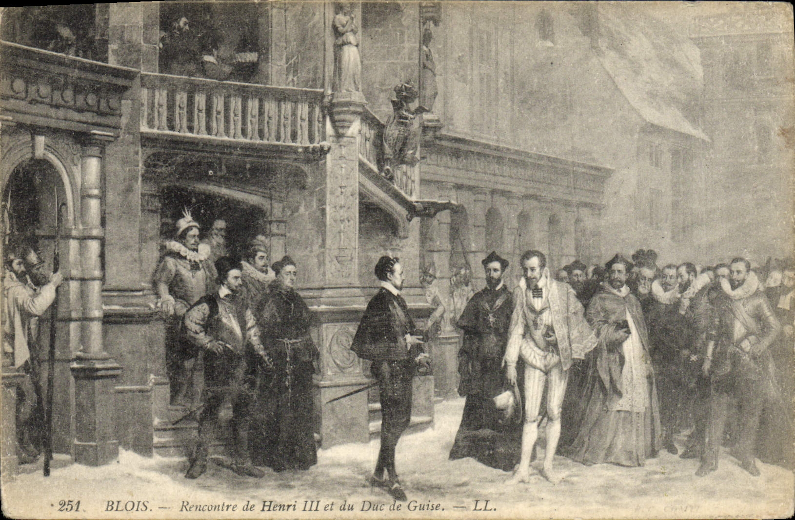 CPA Blois Rencontre De Henri III Et Du Duc De Guise