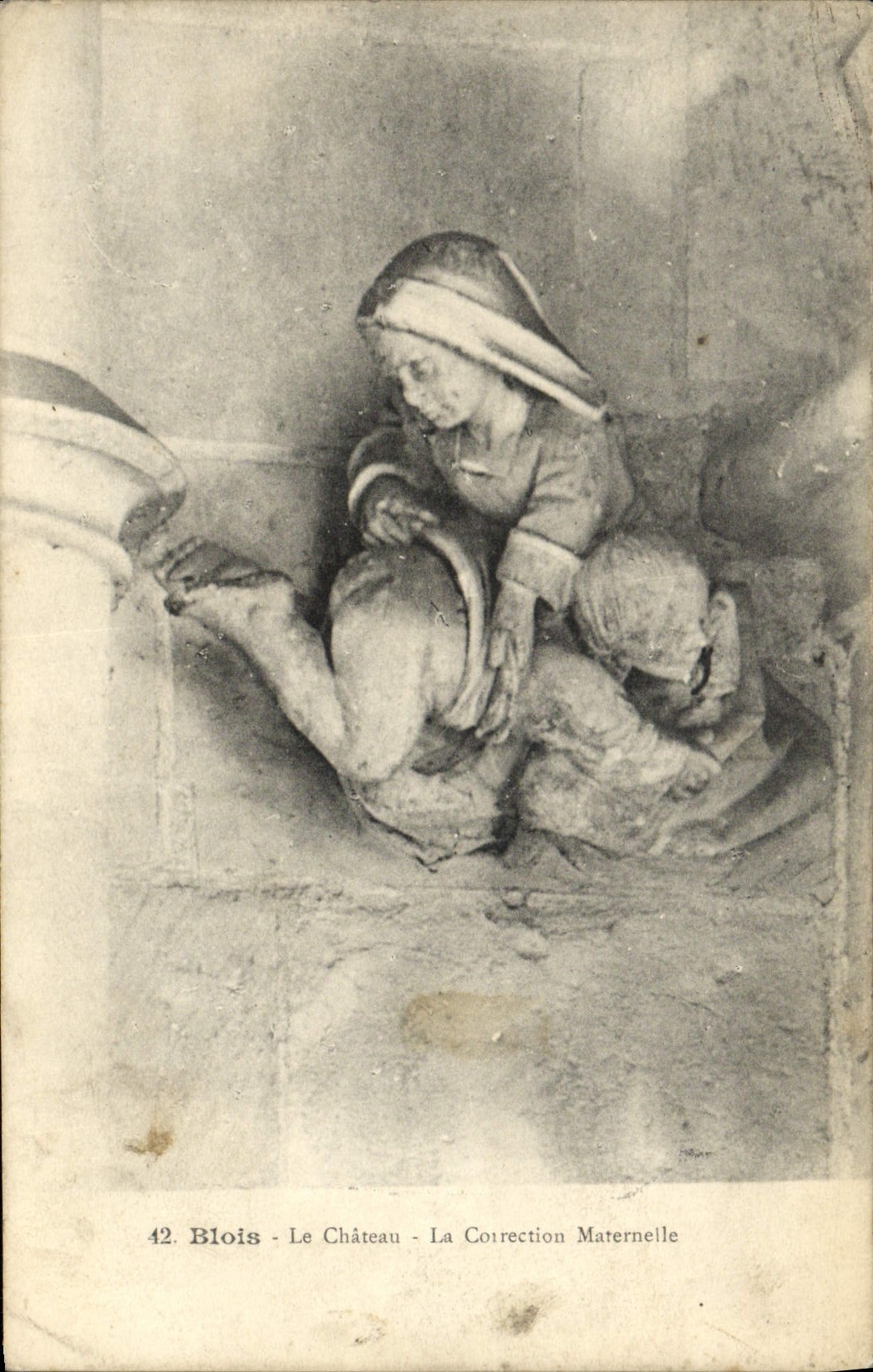 POSTAL Blois de la VENDIMIA la corrección maternal del castillo