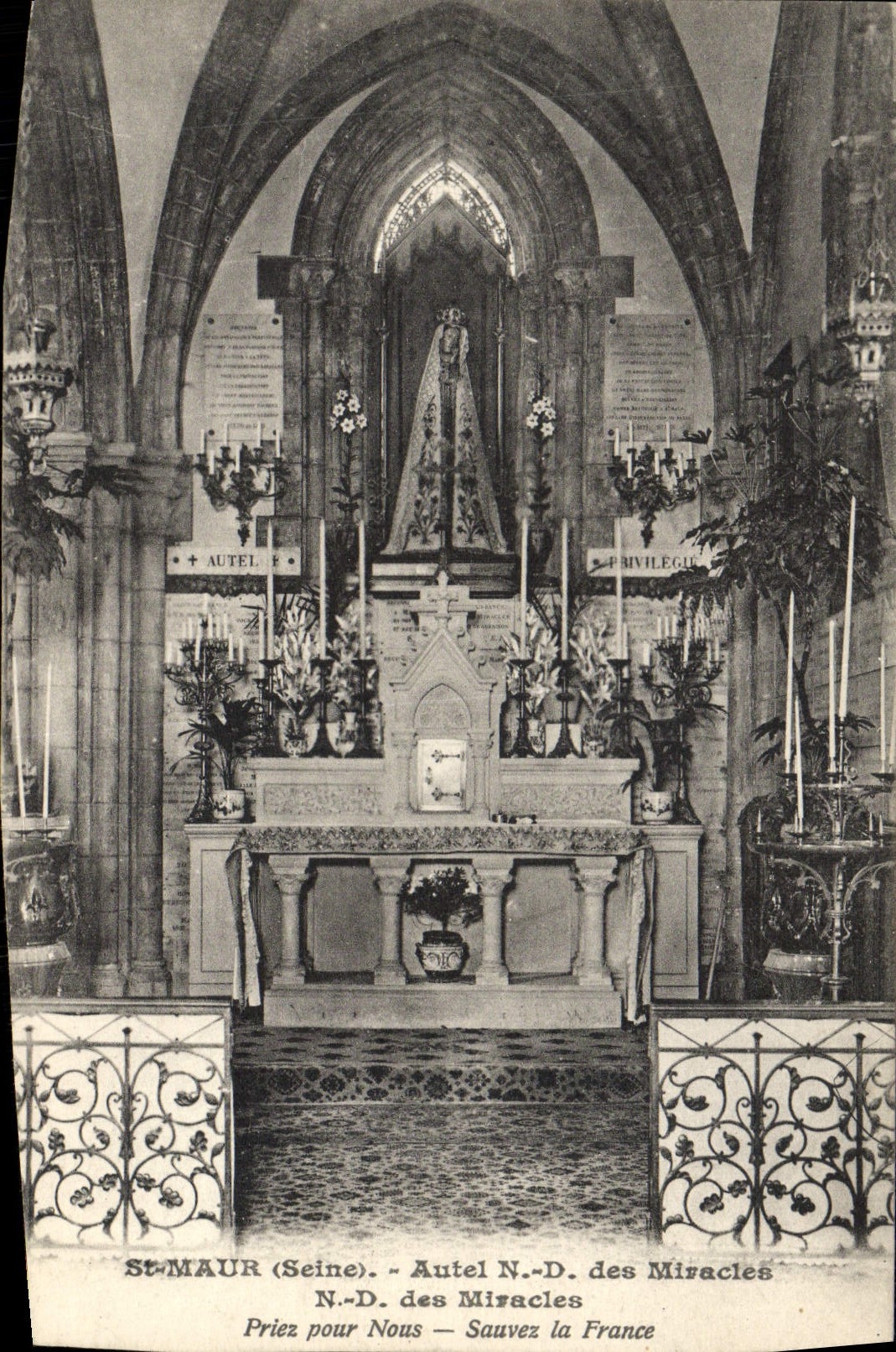 VINTAGE POSTCARD St Maur Furnace bridge ND Of the Miracles